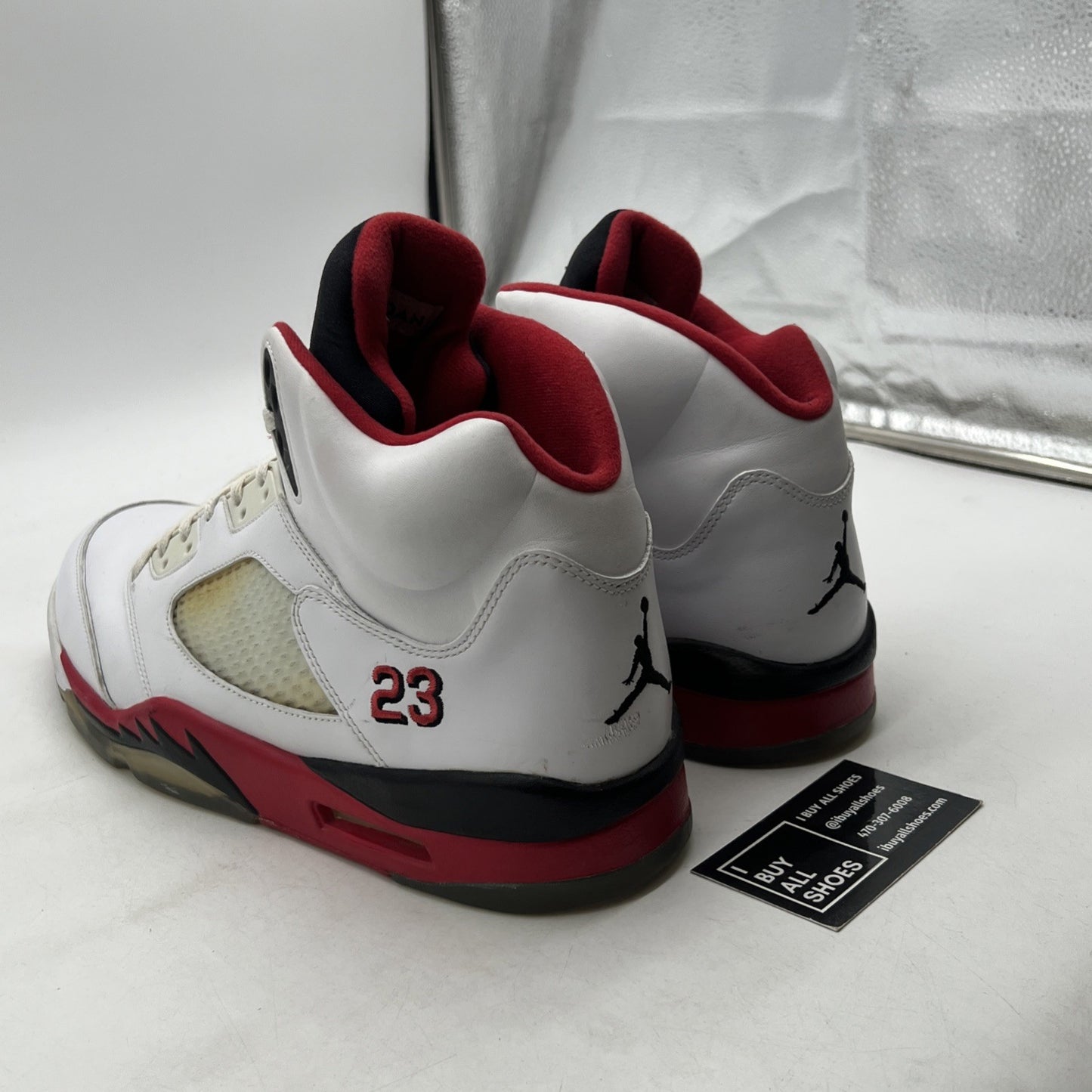 Size 13 - Air Jordan 5 Retro 2013 Fire Red 136027-120)