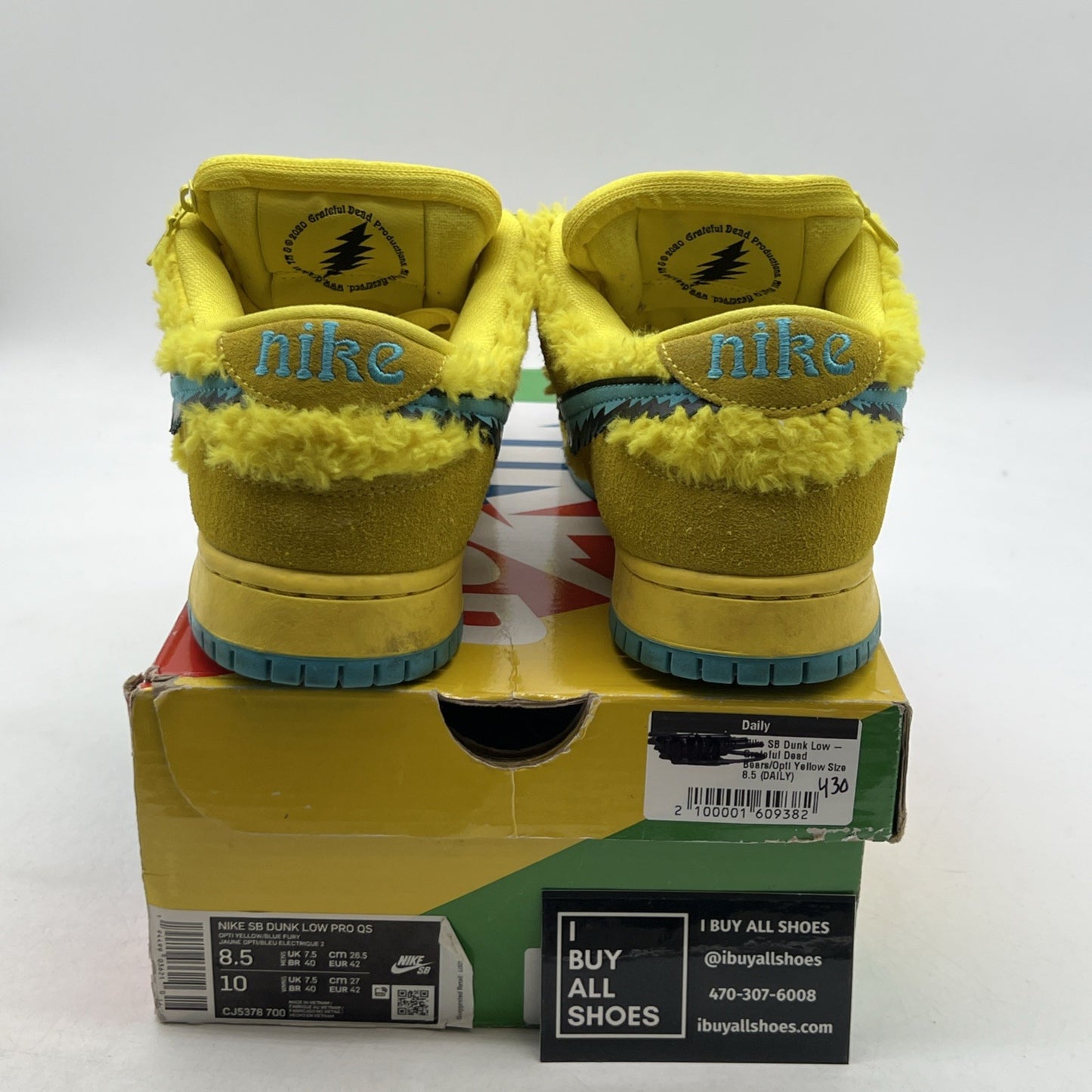 Size 8.5 - Nike Dunk Low SB x Grateful Dead Yellow Bear (CJ5378-700)