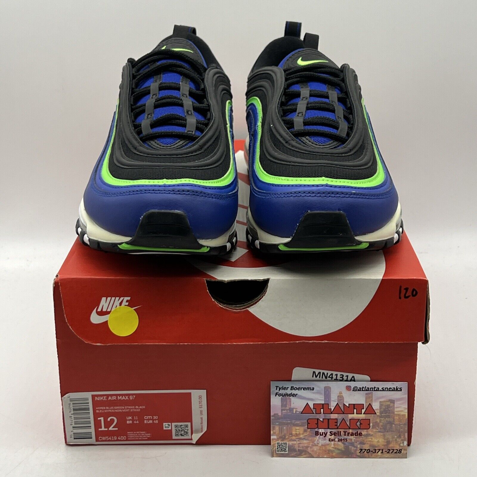 Size 12 - Nike Air Max 97 Royal Blue Neon