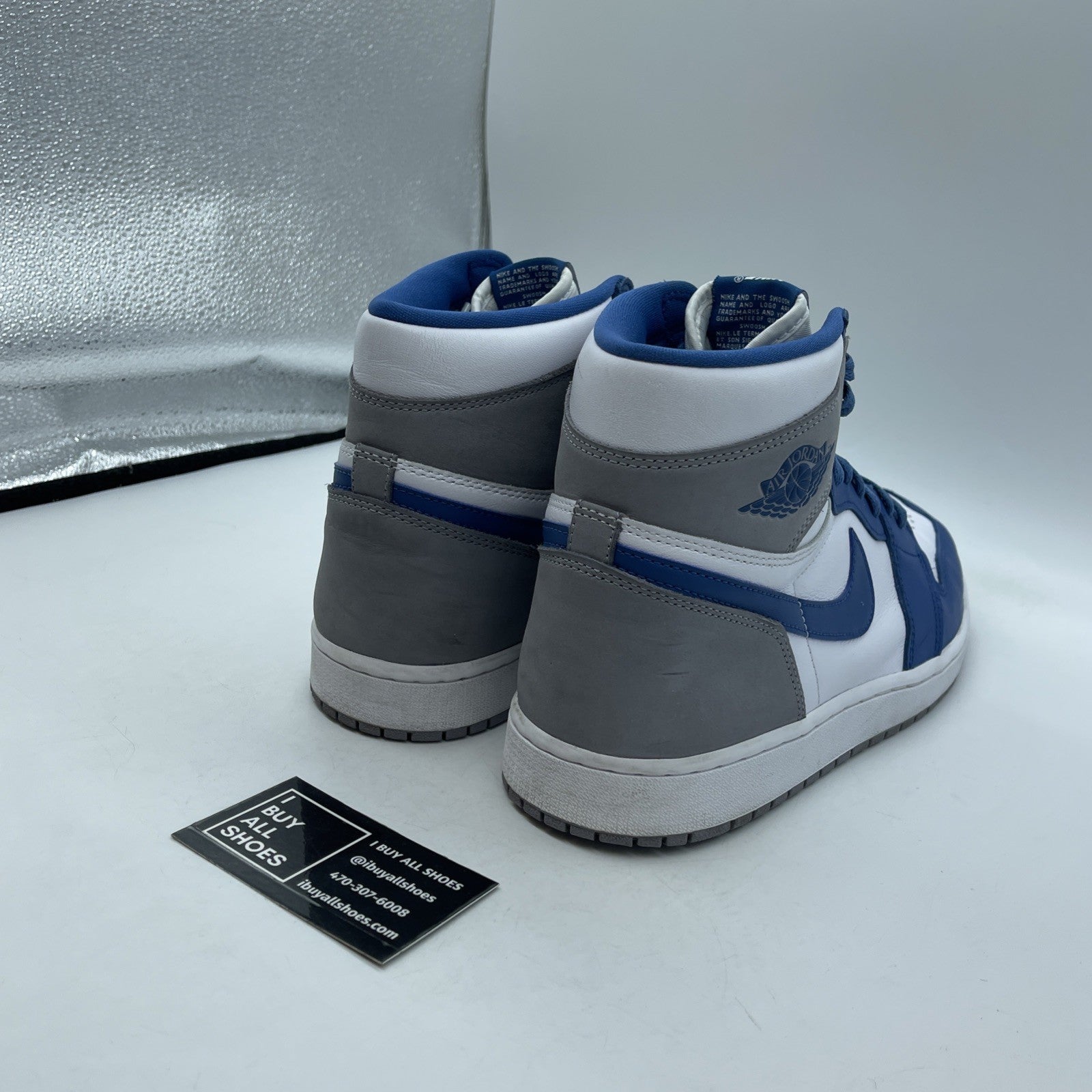 Size 12 - Jordan 1 Retro OG High True Blue Grey Suede Leather (DZ5485-410)