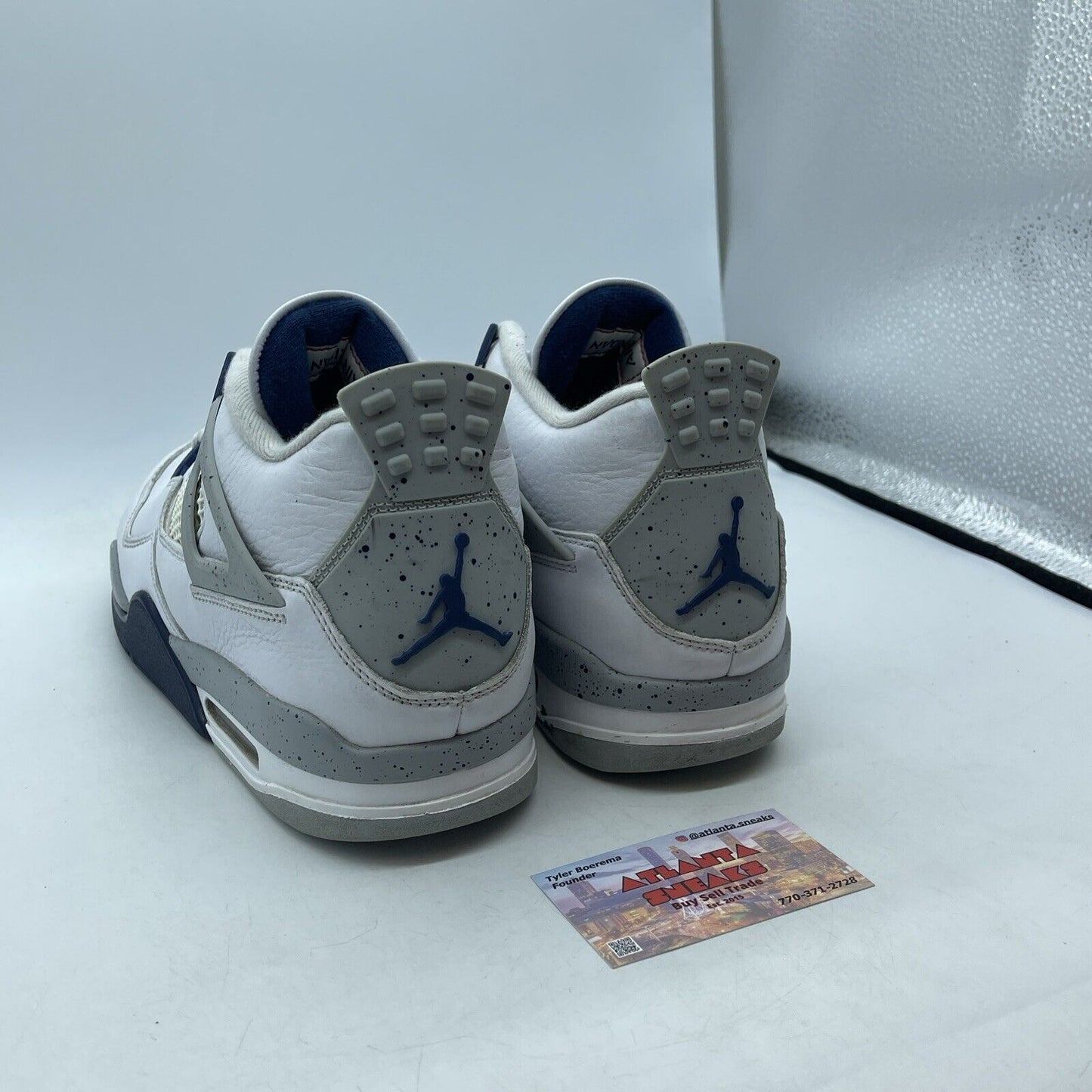 Size 12 - Jordan 4 Retro Mid Midnight Navy White Leather (DH6927-140)