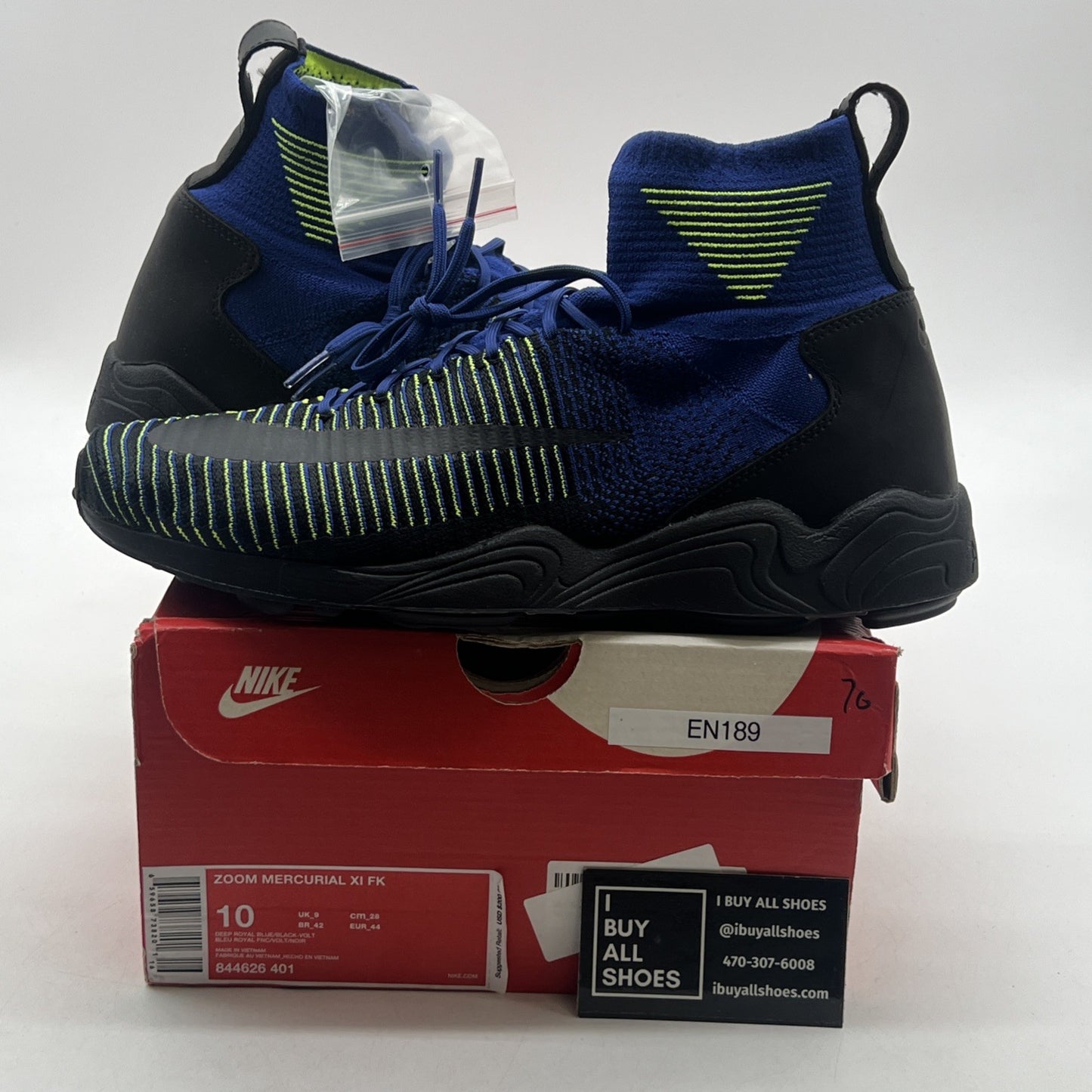 Size 10 - Nike Zoom Mercurial Flyknit Deep Royal Blue (844626-401)