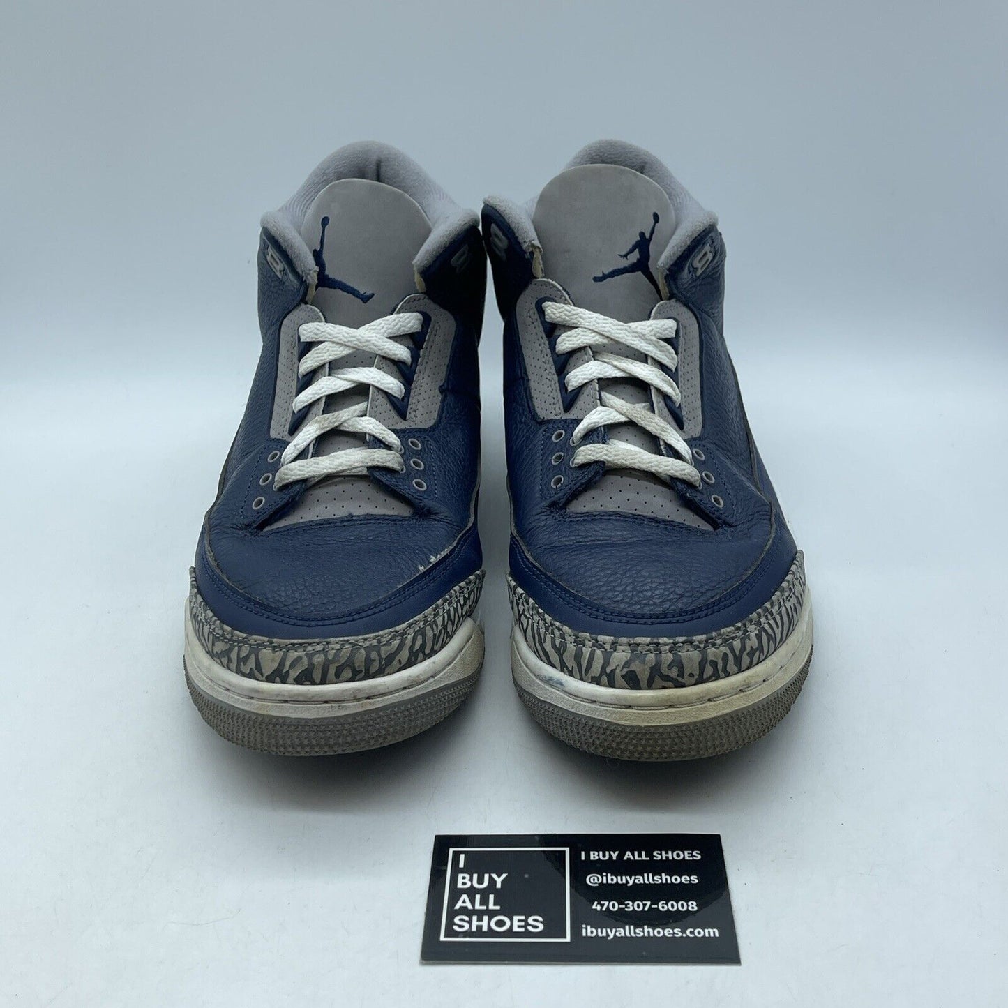 Size 11.5 - Jordan 3 Retro Blue White Grey Suede Leather (CT8532-401)