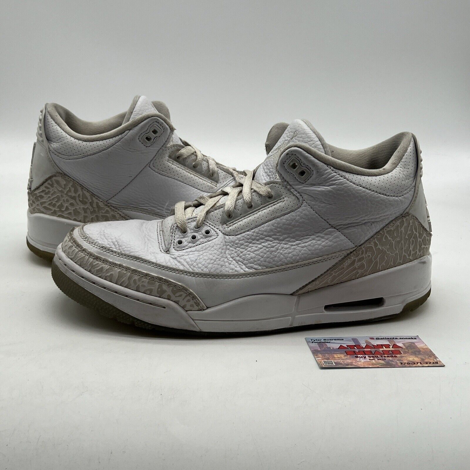 Size 12 - Air Jordan 3 Retro Triple White (136064-111)