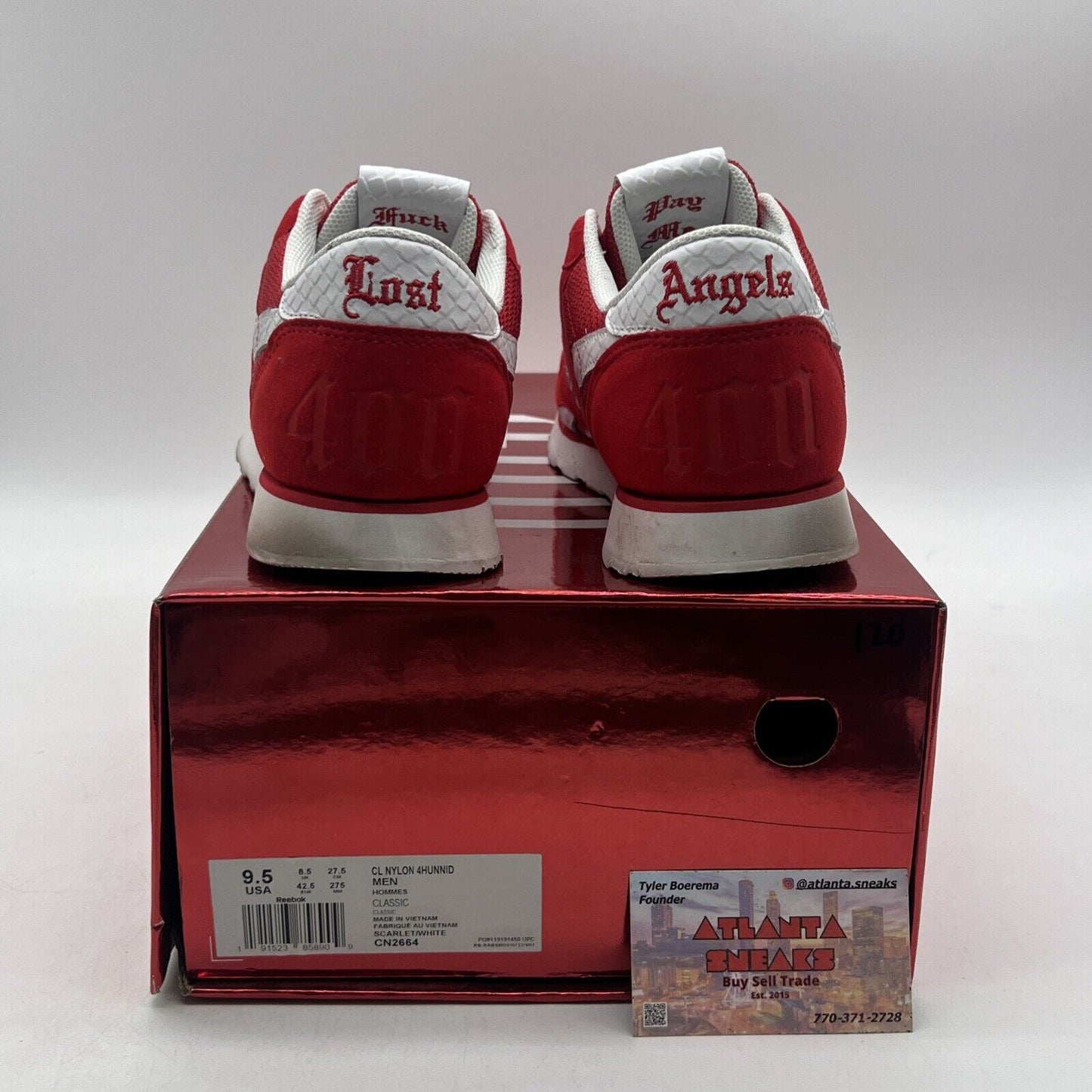 Size 9.5 - Reebok YG x Bait x Classic Nylon 4Hunnid Red White (CN2664)