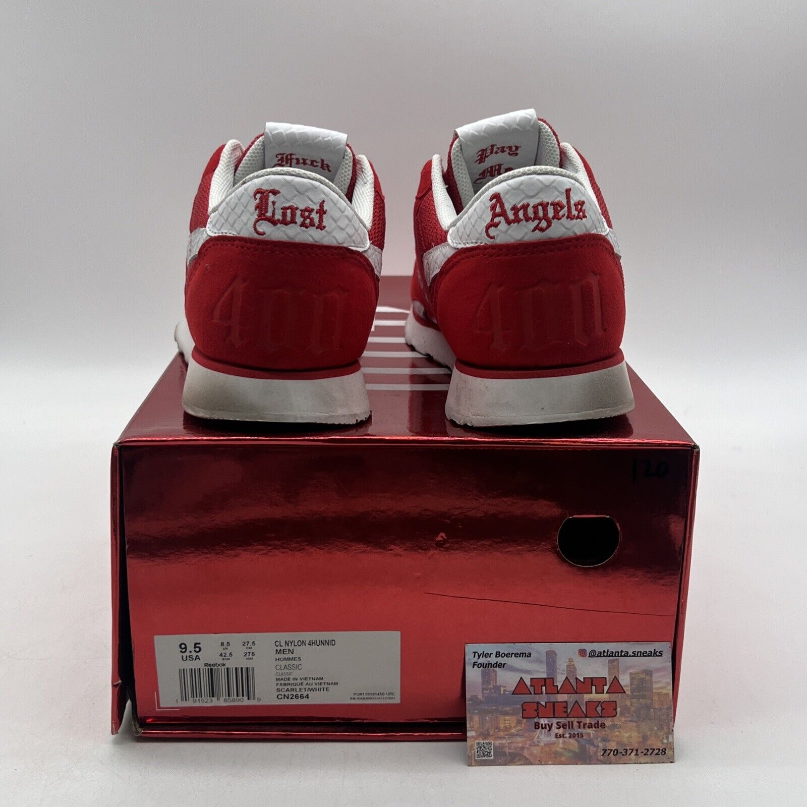 Size 9.5 - Reebok YG x Bait x Classic Nylon 4Hunnid Red White (CN2664)