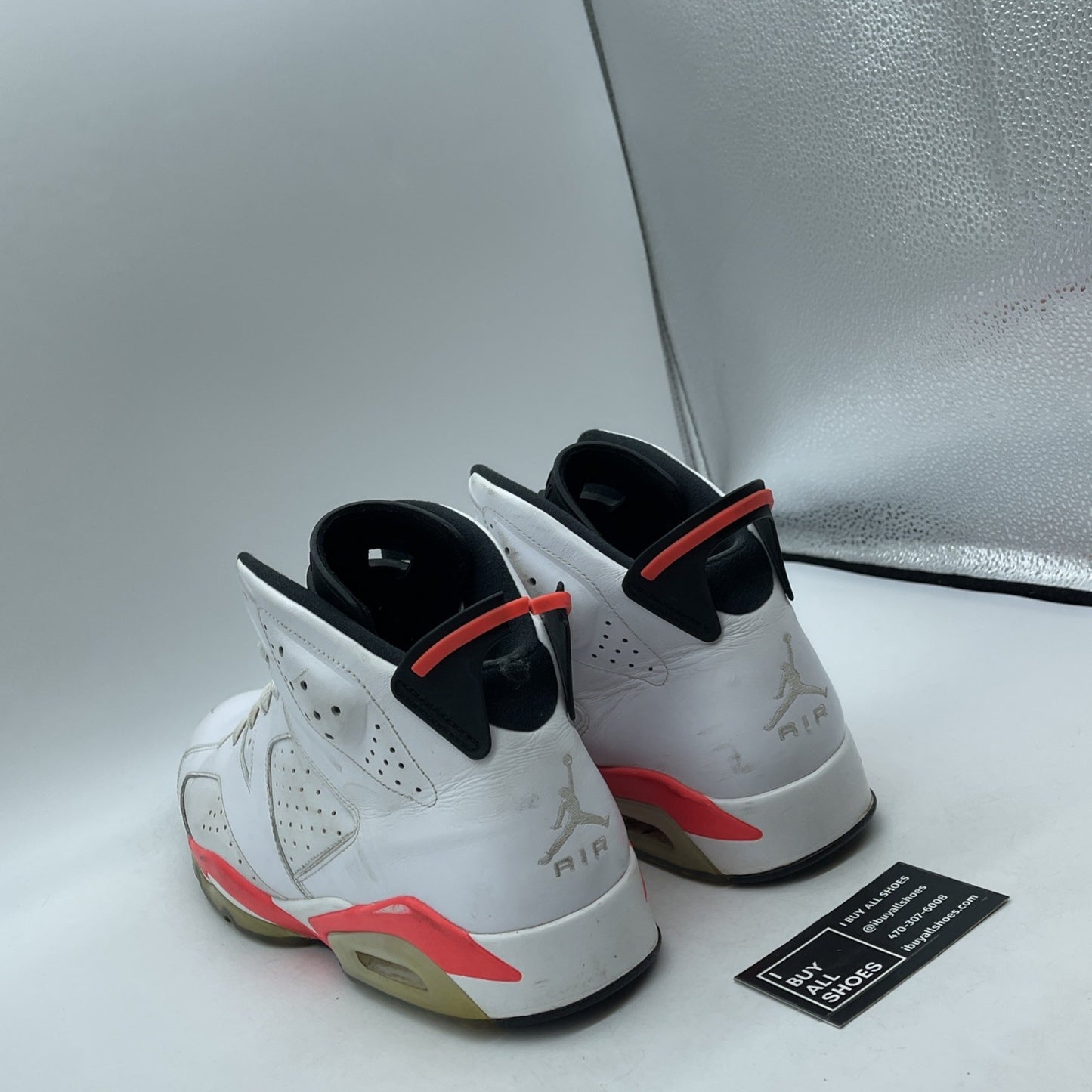 Size 13 - Air Jordan 6 Retro 2014 White Infrared Black Leather (384664-123