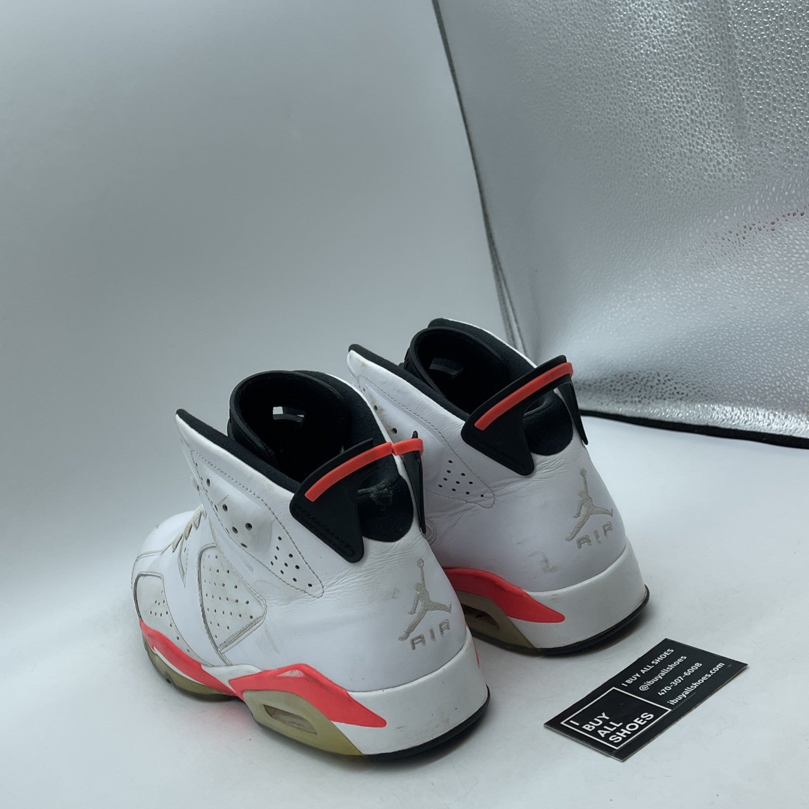 Size 13 - Air Jordan 6 Retro 2014 White Infrared Black Leather (384664-123