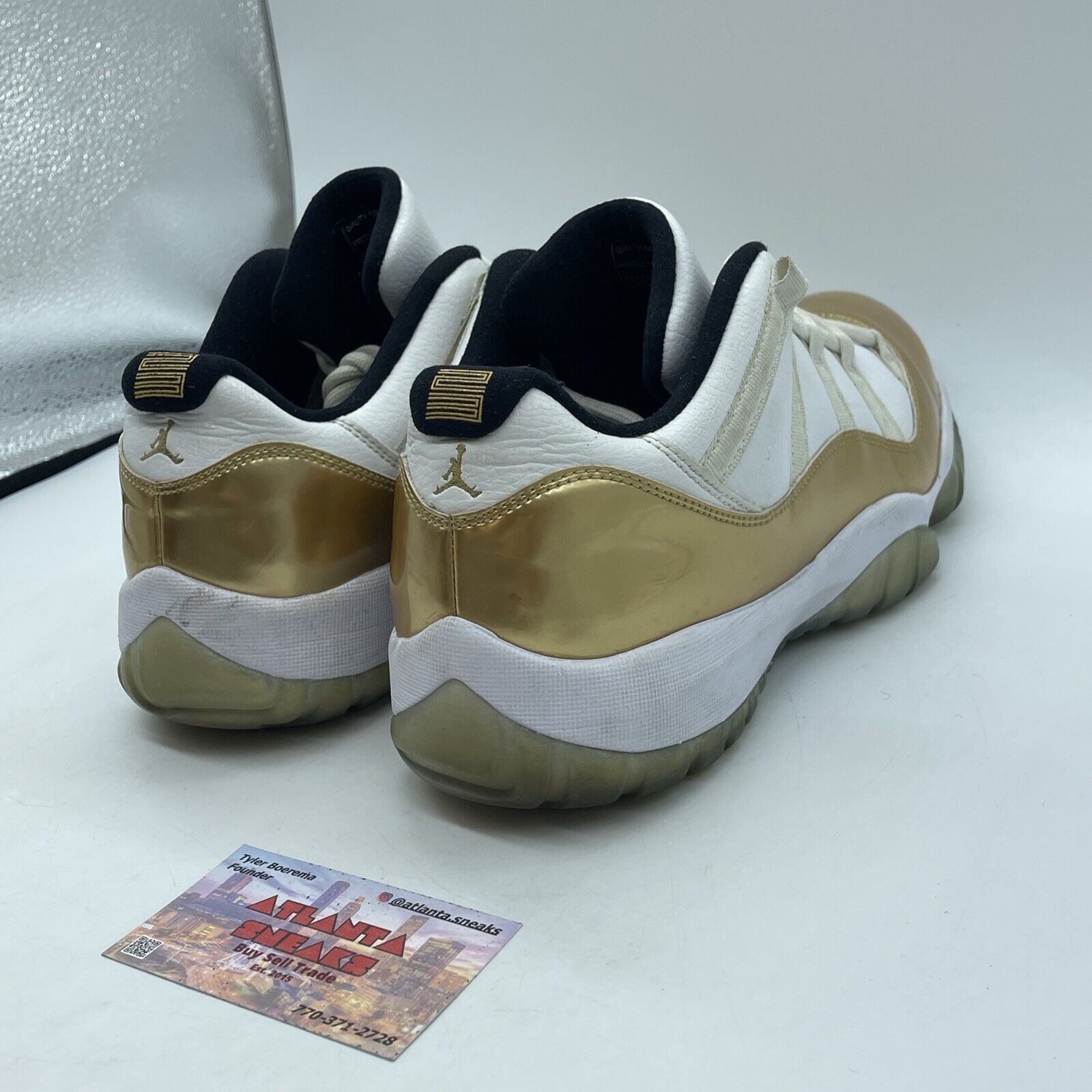 Size 12 - Air Jordan 11 Retro Low Closing Ceremony Gold White (528895-103)