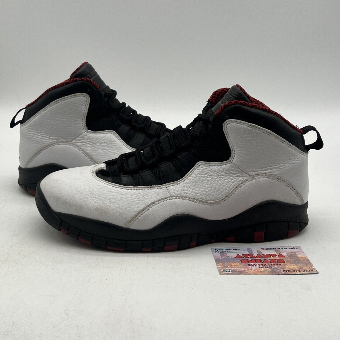 Size 9 - Air Jordan 10 Retro 2012 Chicago White Red Black Leather (310805-100)