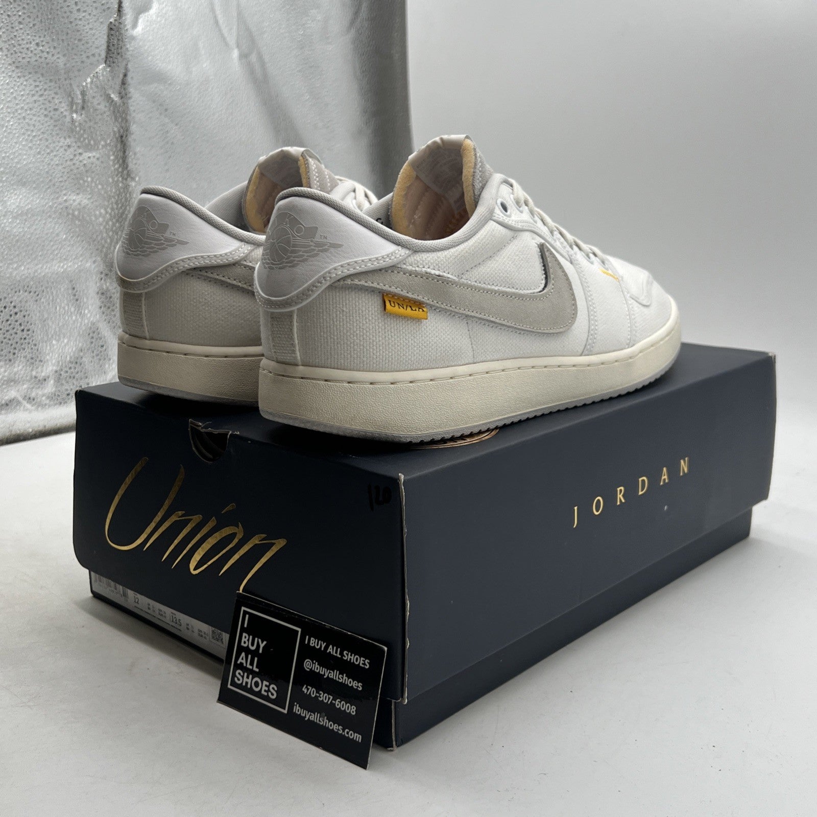 Size 12 - Jordan 1 KO x Union LA Low White Neutral Grey (DO8912-101)