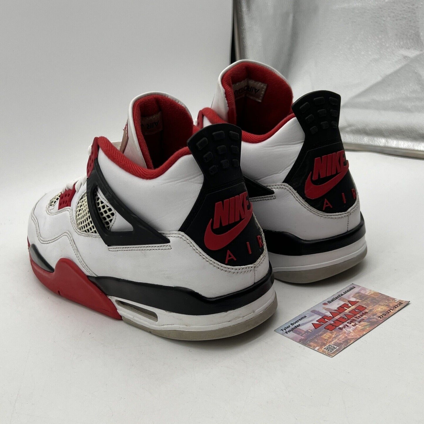 Size 12 - Jordan 4 Retro OG Mid Fire Red White Black Leather (DC7770-160)