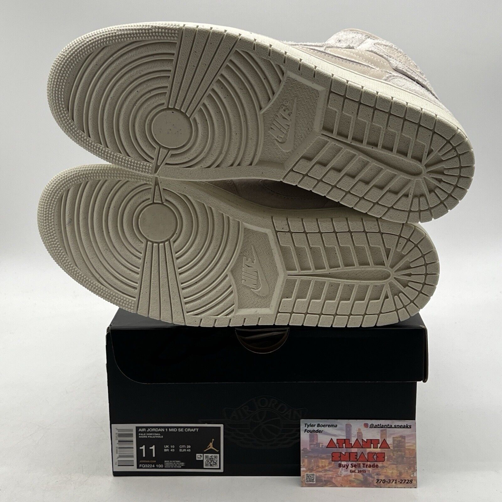 Size 11 - Air Jordan 1 SE Craft Mid Pale Ivory Suede (FQ3224-100)