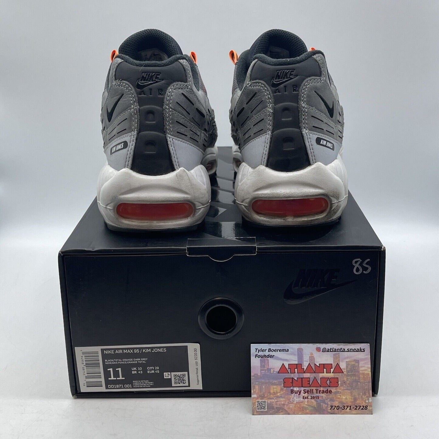 Size 11 - Nike Kim Jones x Air Max 95 Total Orange Grey White (DD1871-001)