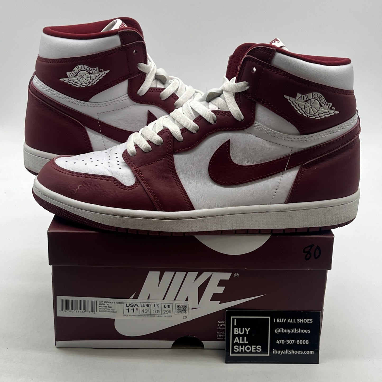 Size 11.5 - Air Jordan 1 Retro OG High Artisanal Red (DZ5485-160)