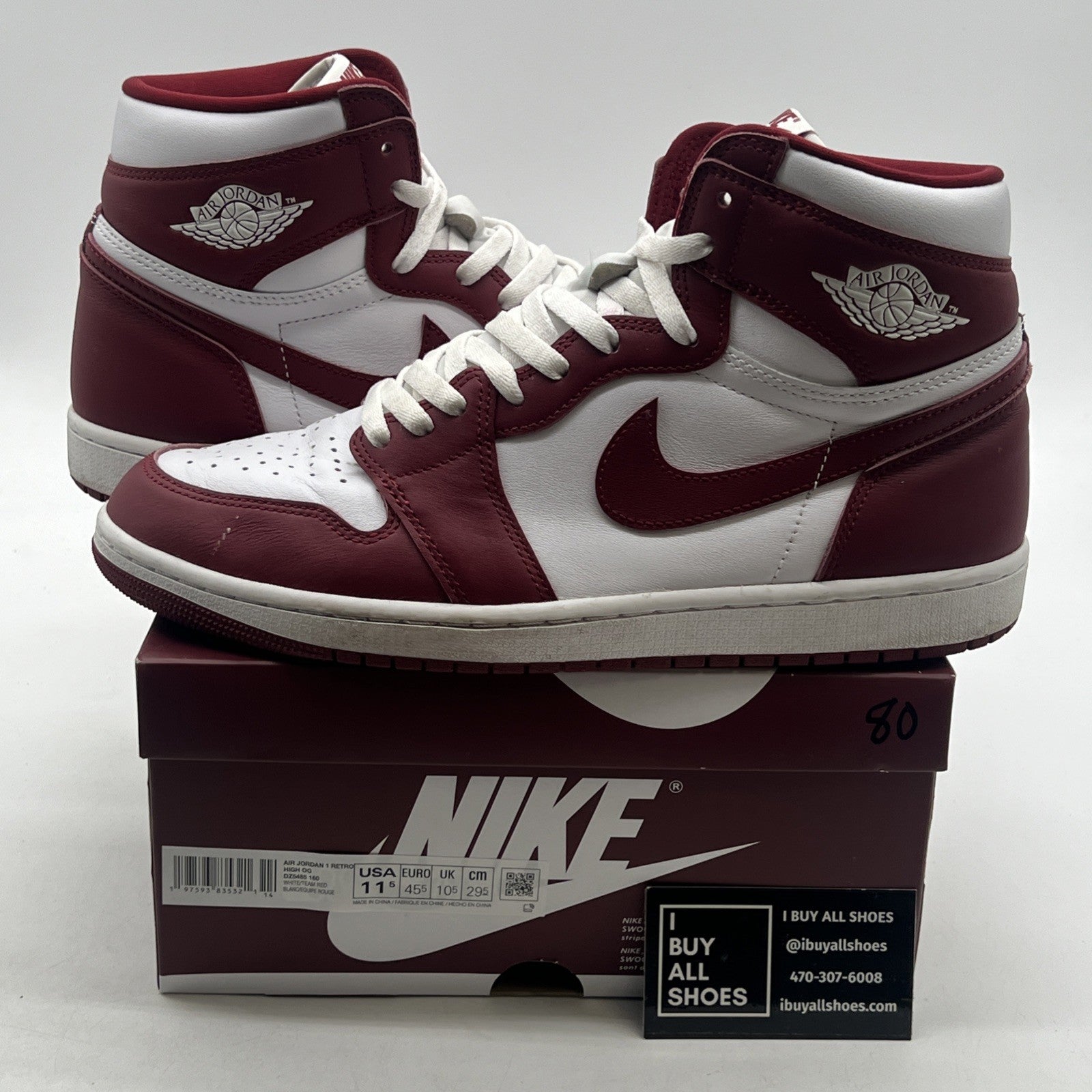 Size 11.5 - Air Jordan 1 Retro OG High Artisanal Red (DZ5485-160)