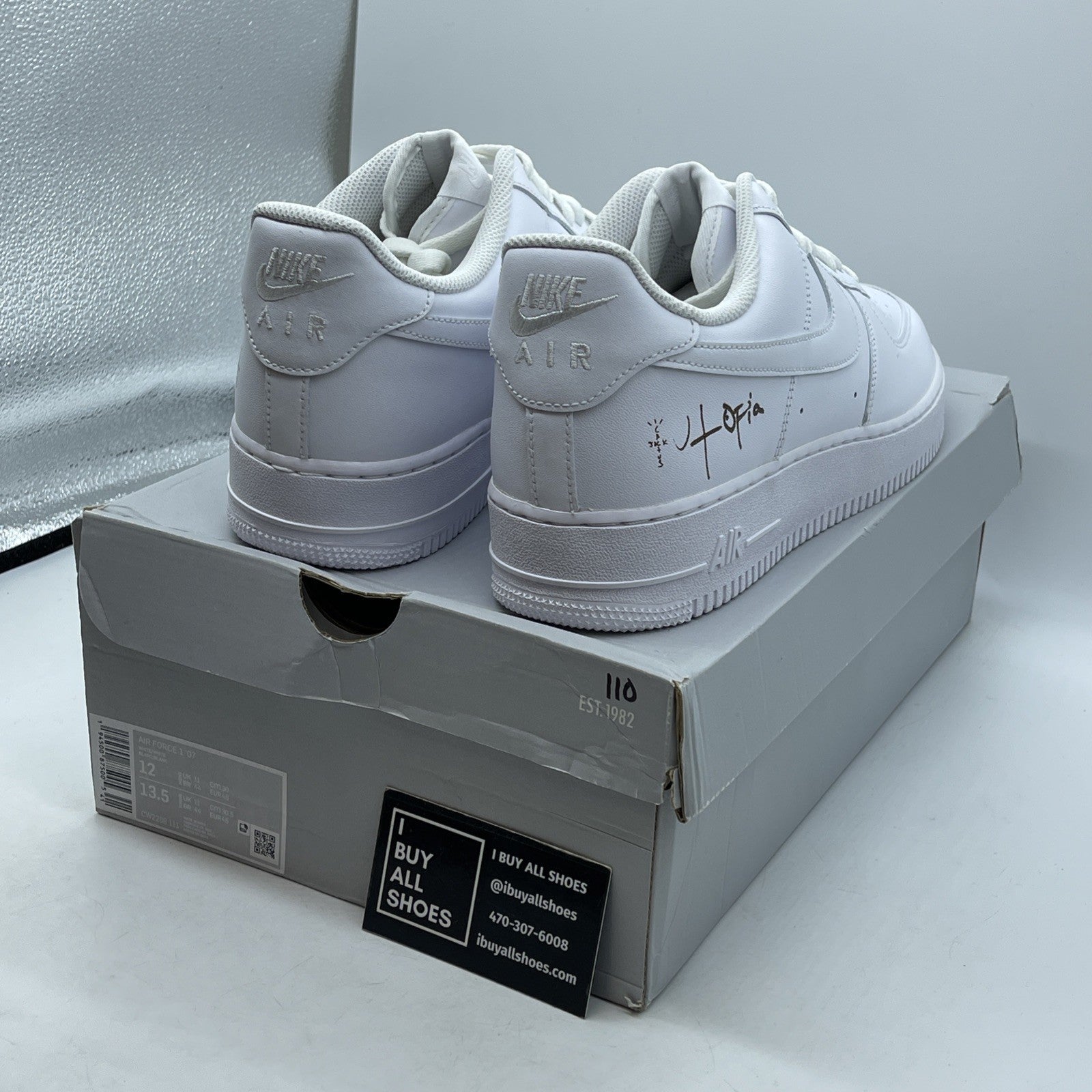 Size 12 - Nike Travis Scott x Air Force 1 Utopia White Gold Leather (CW2288-111)