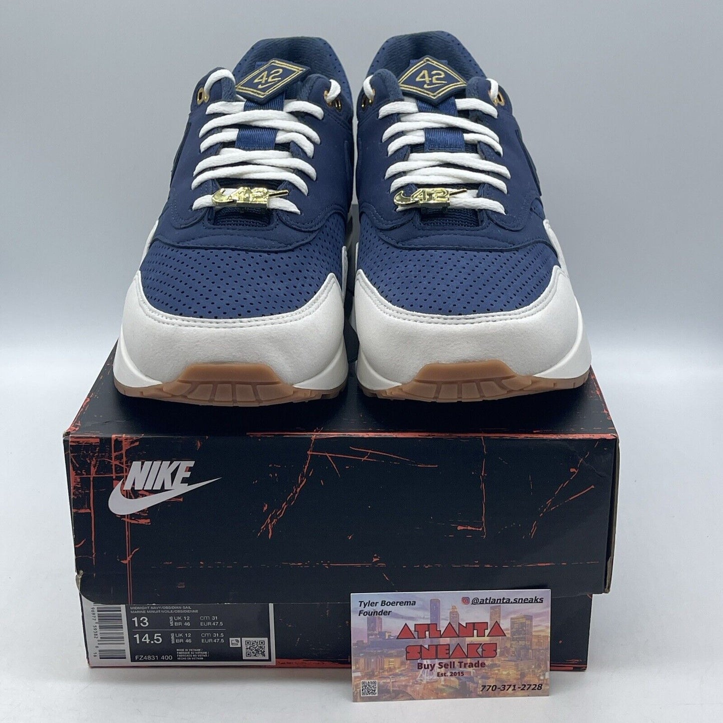 Size 13 - Nike Air Max 1 '86 OG Big Bubble - Jackie Robinson Suede (FZ4831-400)