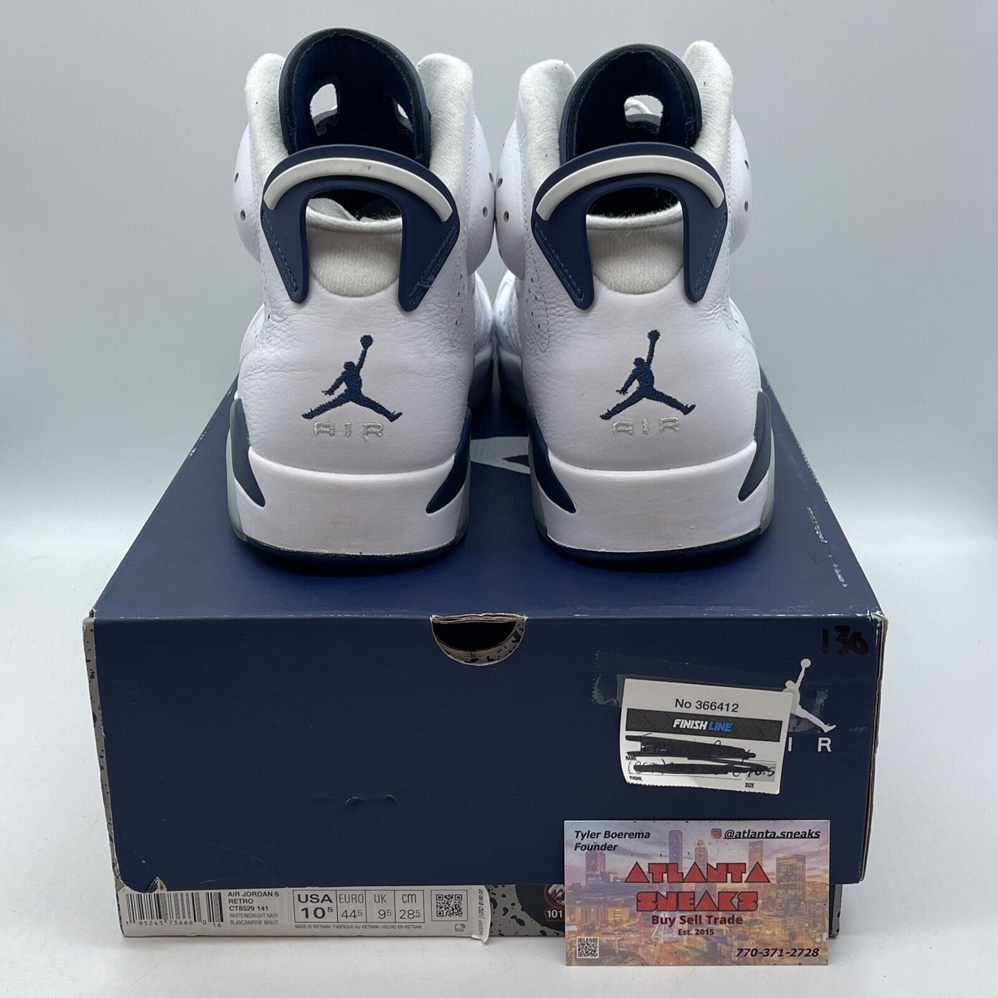 Size 10.5 - Jordan 6 Retro Midnight Navy White Blue Leather (CT8529-141)