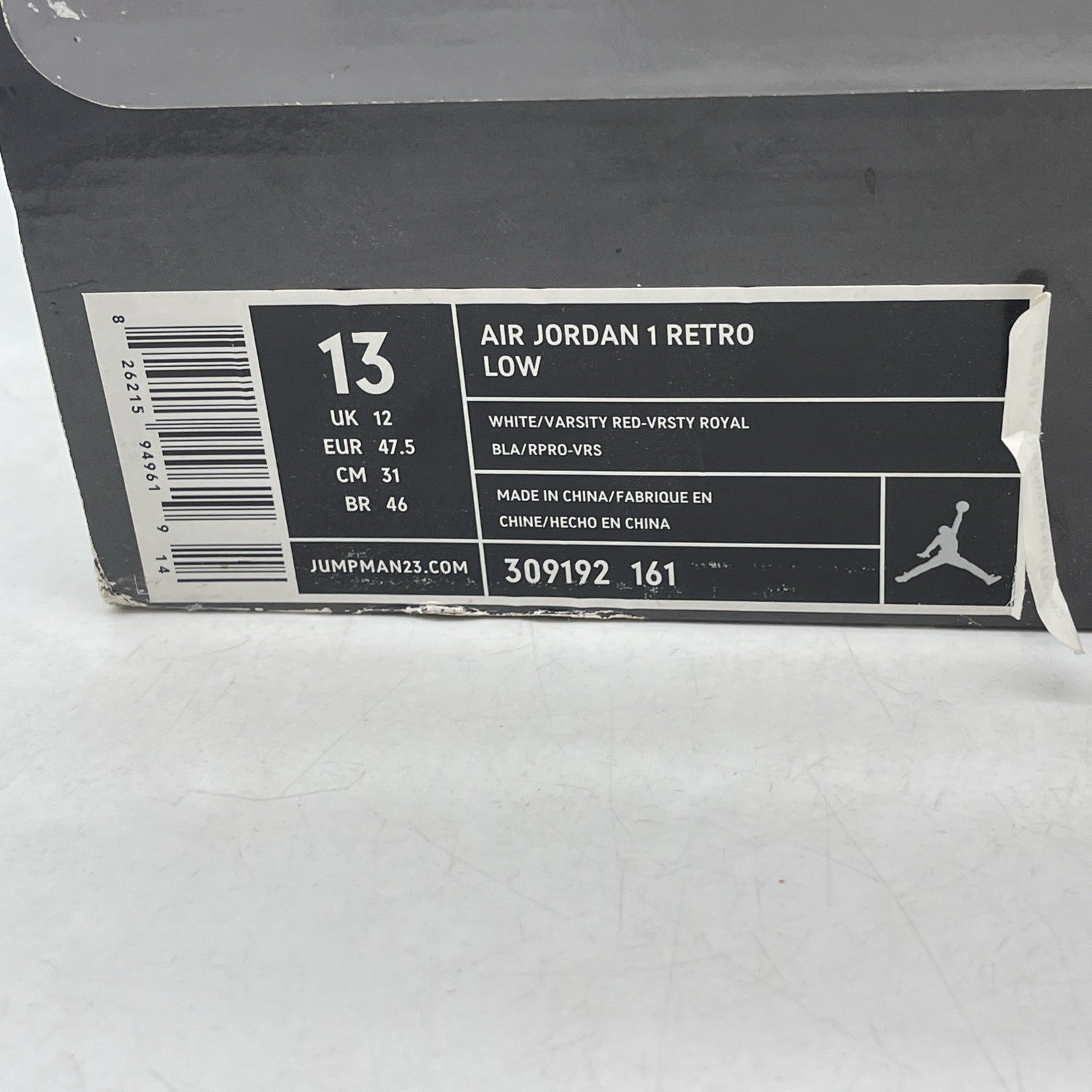 Size 13 - Air Jordan 1 Retro Low East Side (309192-161)