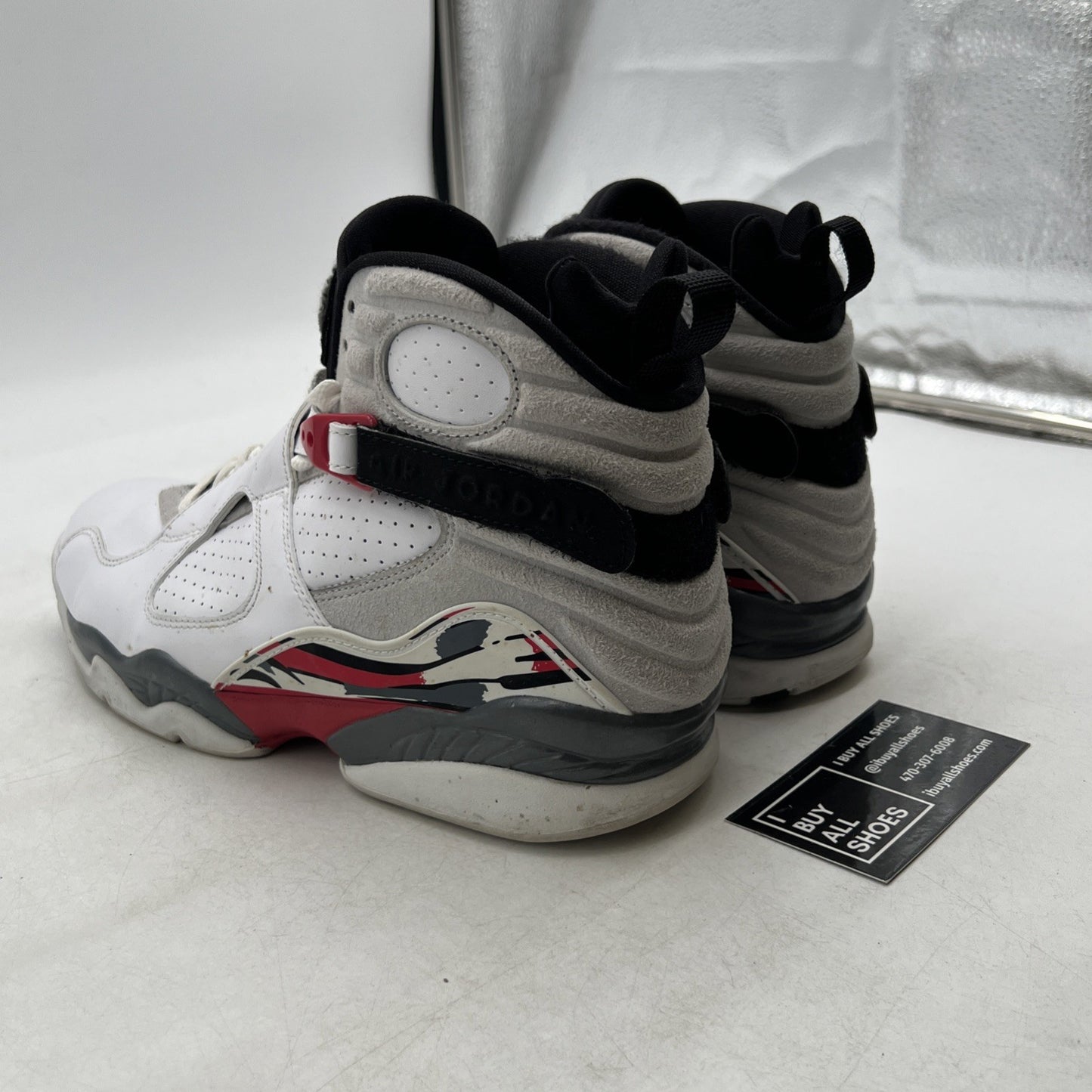 Size 9 - Air Jordan 8 Retro White 2013 (305381-103)