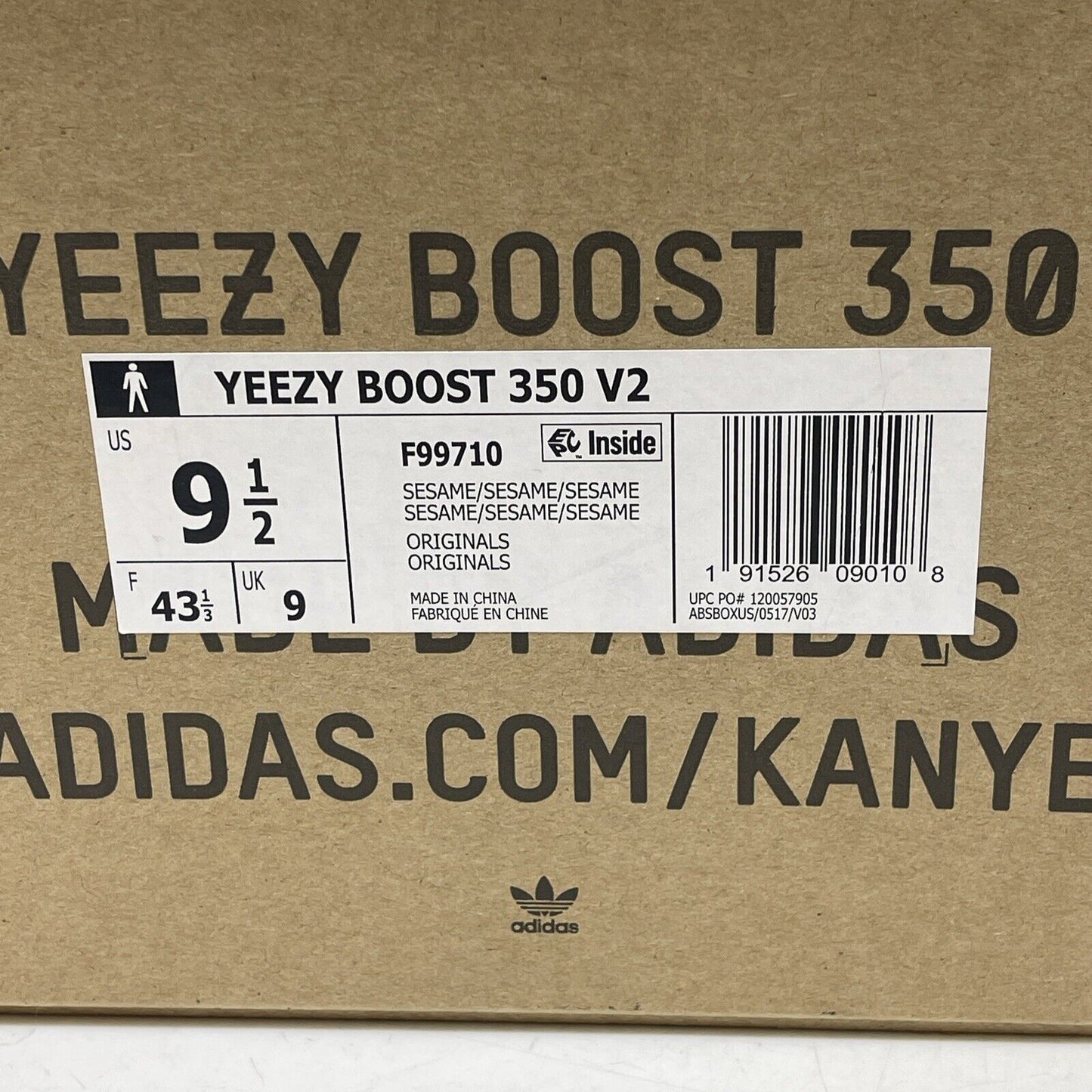 Size 9.5 - adidas Yeezy Boost 350 V2 Low Sesame Brown Tan Suede (F99710)