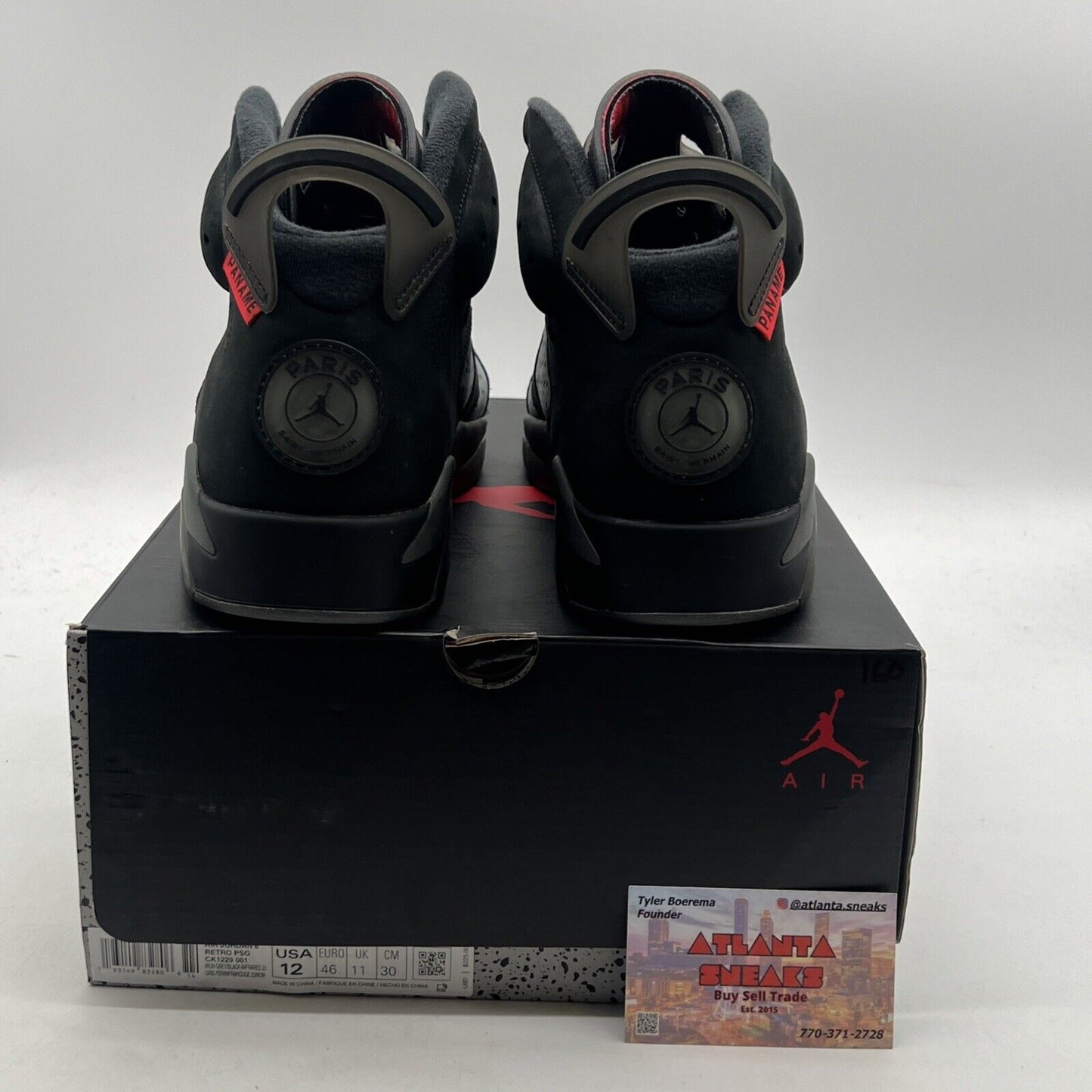 Size 12 - Paris Saint-Germain x Air Jordan 6 Retro Iron Grey (CK1229-001)