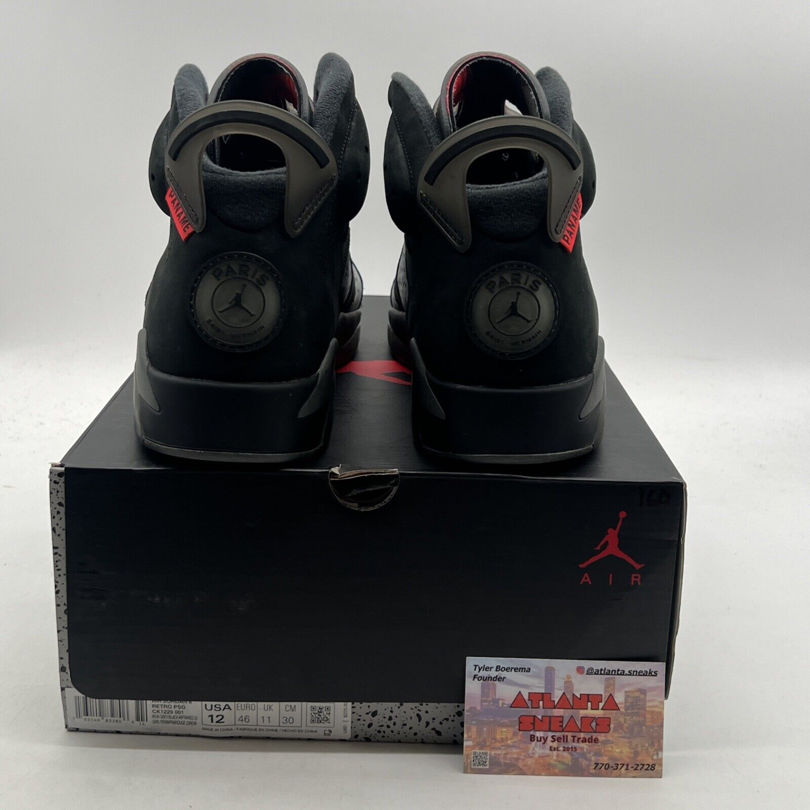 Size 12 - Paris Saint-Germain x Air Jordan 6 Retro Iron Grey (CK1229-001)