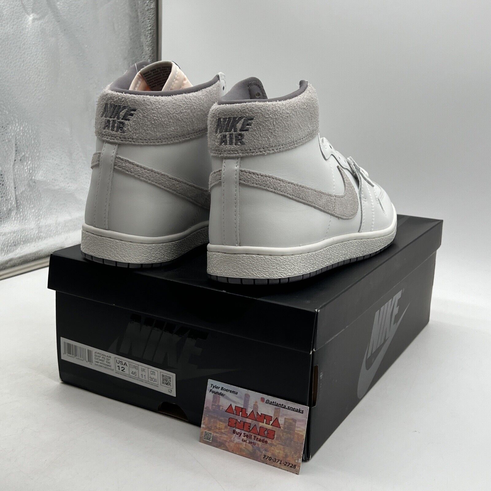 Size 12 - Jordan Air Ship PE SP Tech Grey White Leather (DZ3497-100)