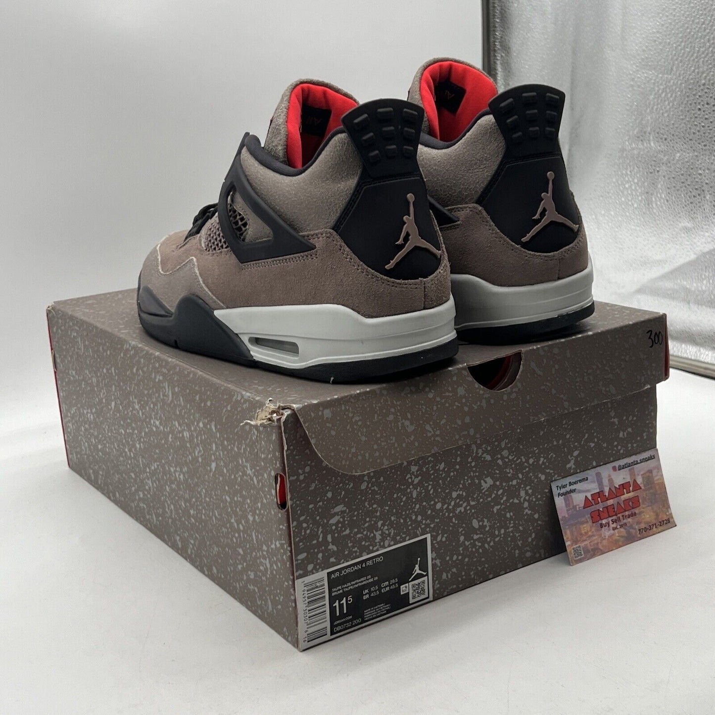 Size 11.5 - Jordan 4 Retro Mid Taupe Haze Black Red (DB0732-200)