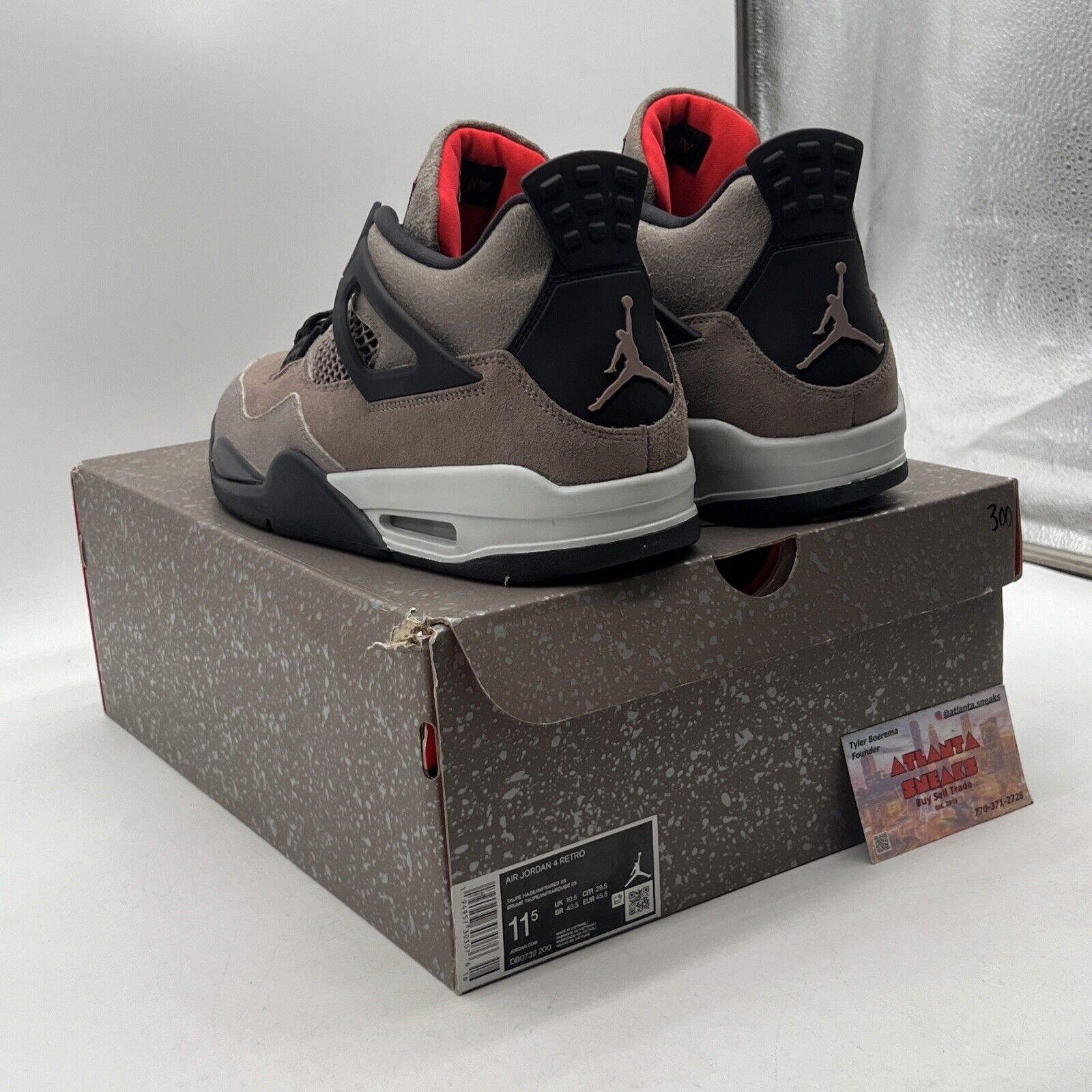 Size 11.5 - Jordan 4 Retro Mid Taupe Haze Black Red (DB0732-200)