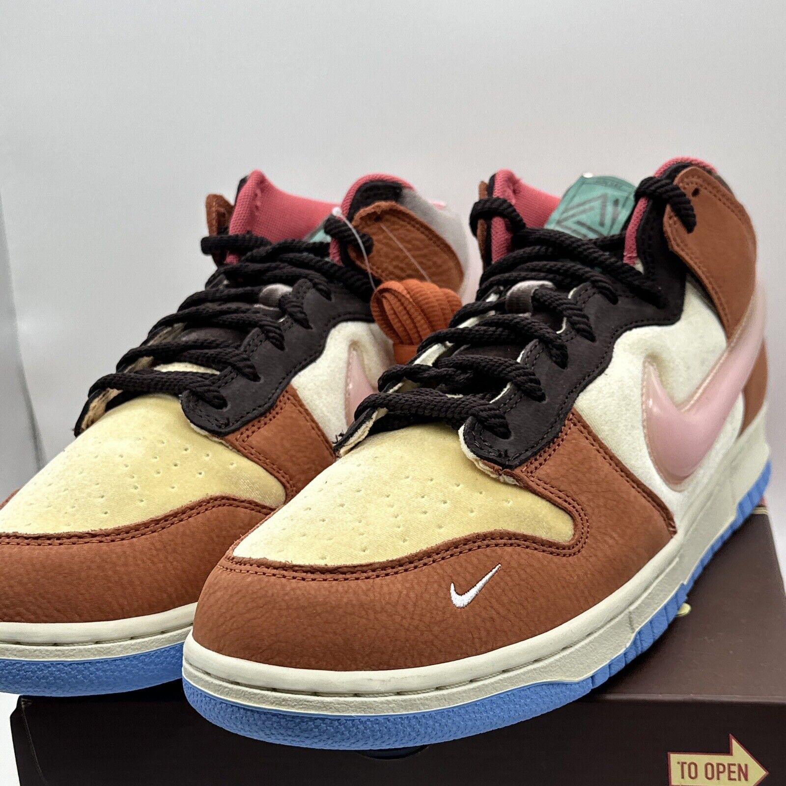 Size 11.5 - Nike Dunk Mid x Social Status Chocolate Milk 2021 Furry Yellow Brown