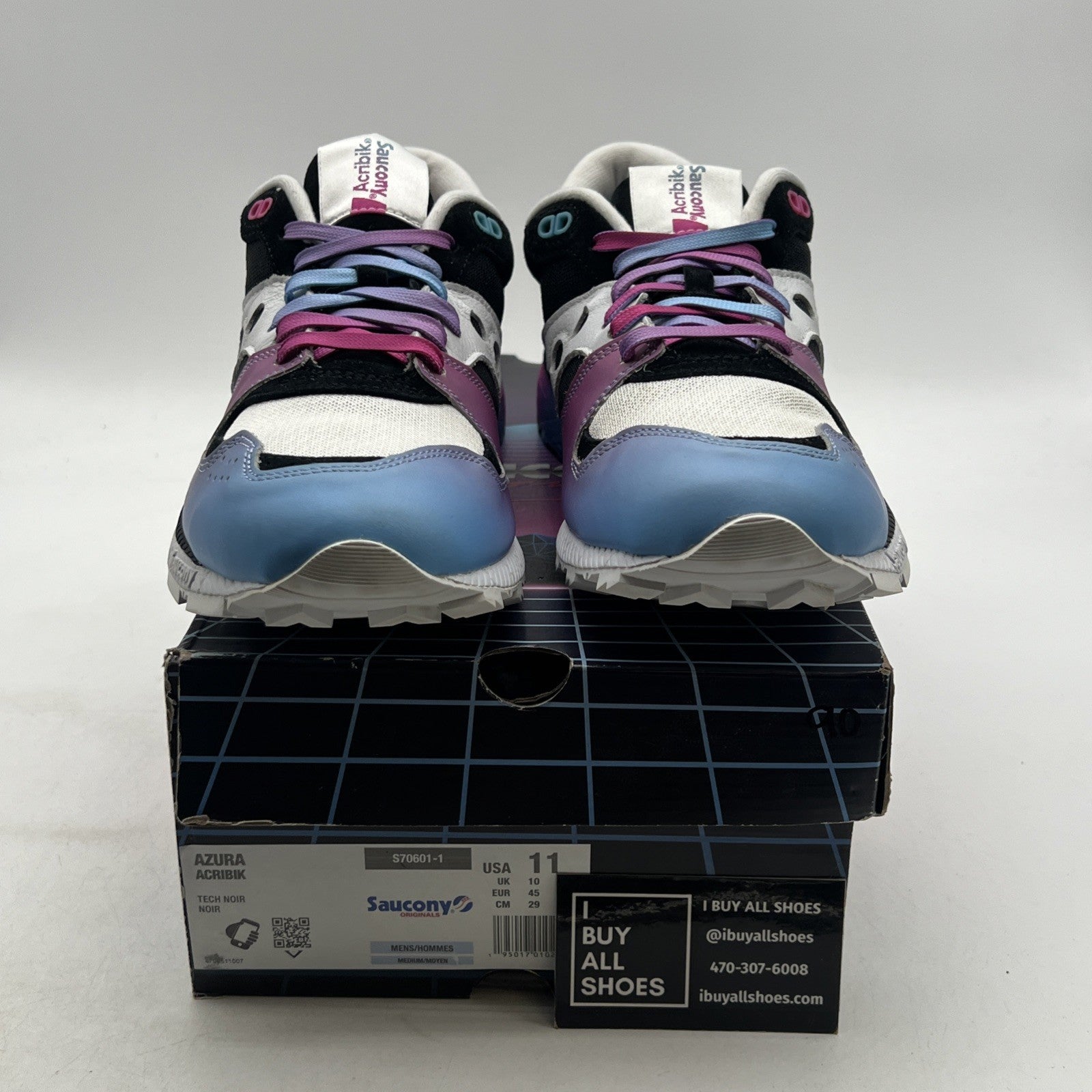 Size 11 - Acribik X Saucony Azura Tech Noir Black White (S70601-1)