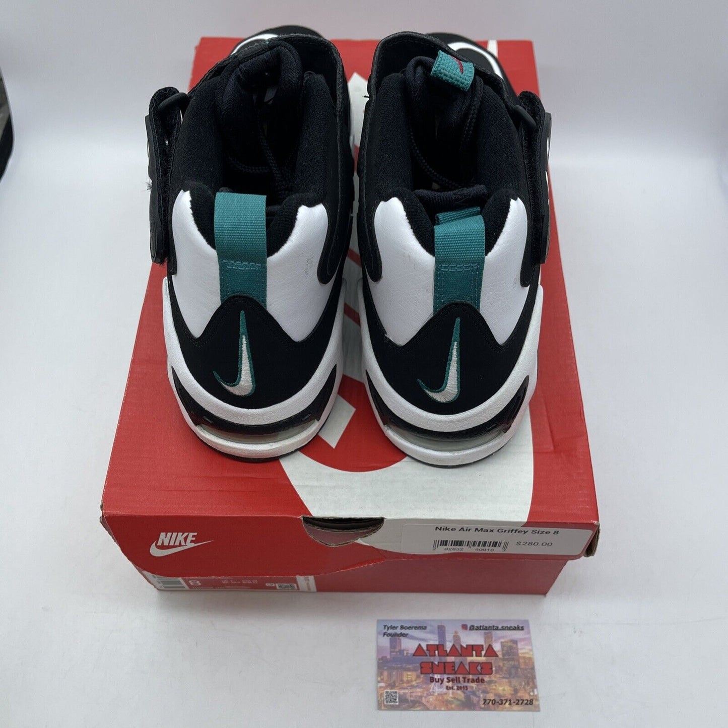 Size 8 - Nike Air Raid White Black Blue Red Suede Leather (DD8559-100)