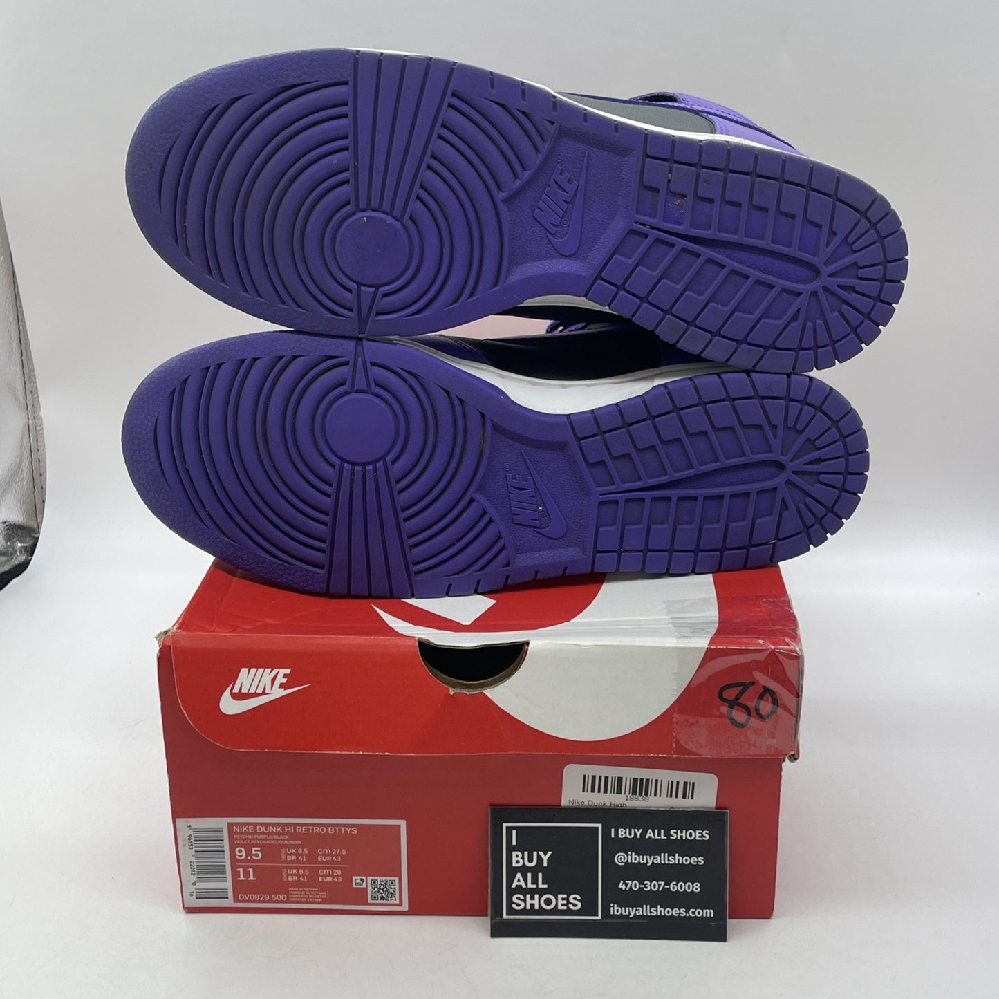 Size 9.5 - Nike Dunk High Psychic Purple Black (DV0829-500)