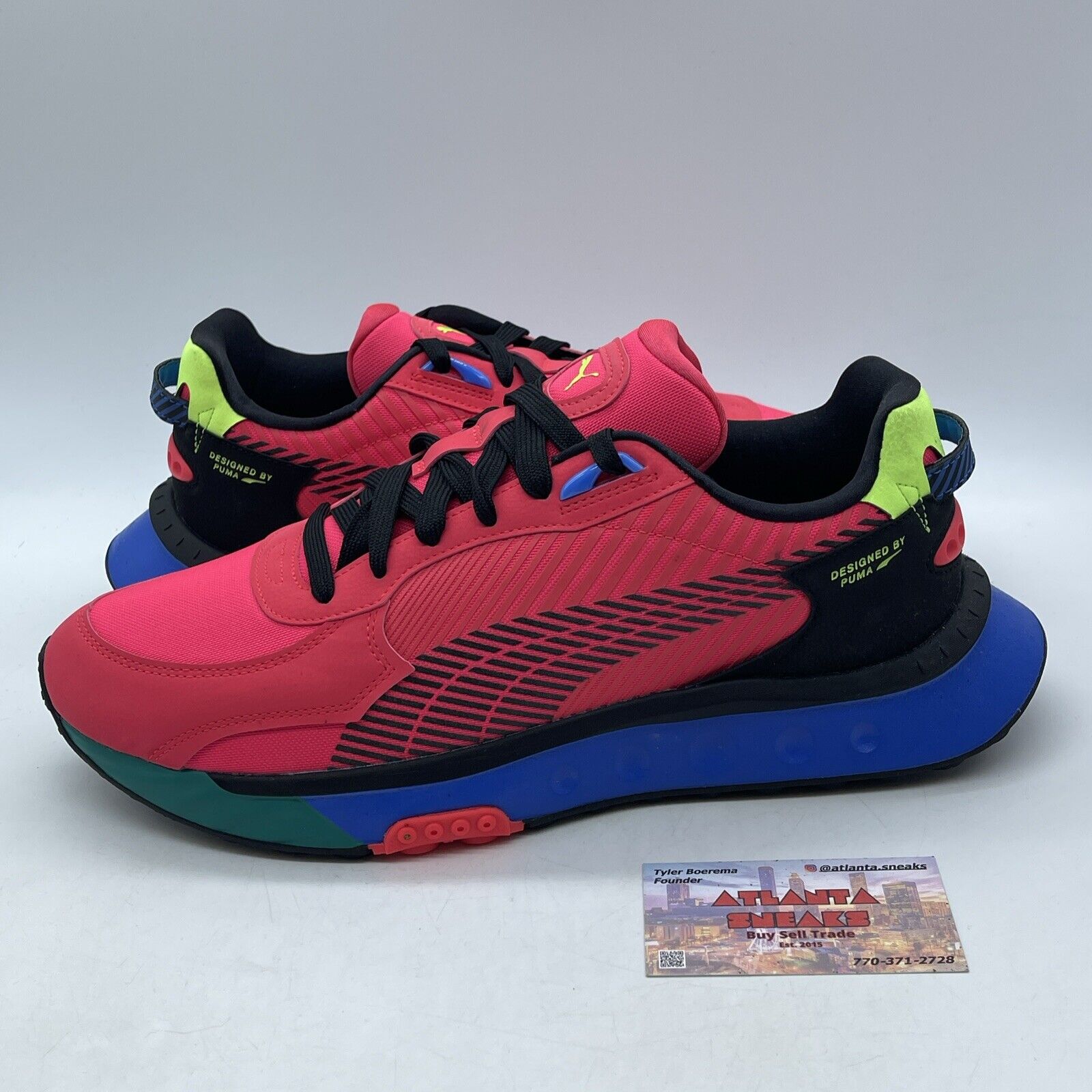 Size 12 - PUMA Wild Rider Dazed - Sunblaze Bluemazing Blue Pink (382925-02)