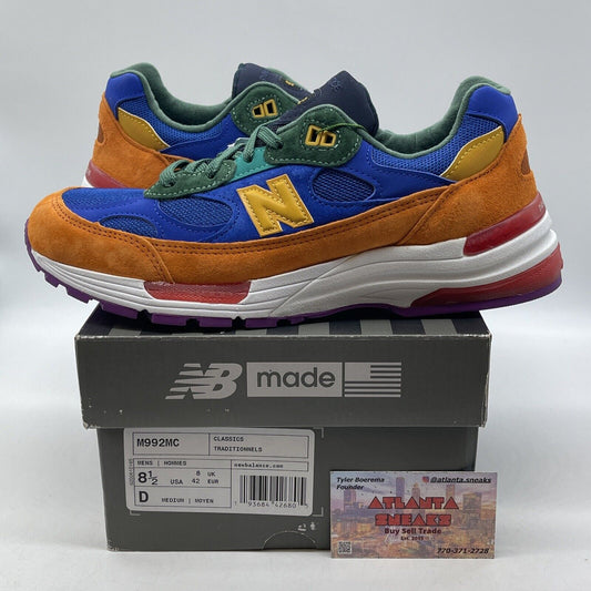 Size 8.5 - New Balance 992 Made in USA Multi-Color Suede Leather (M992MC)