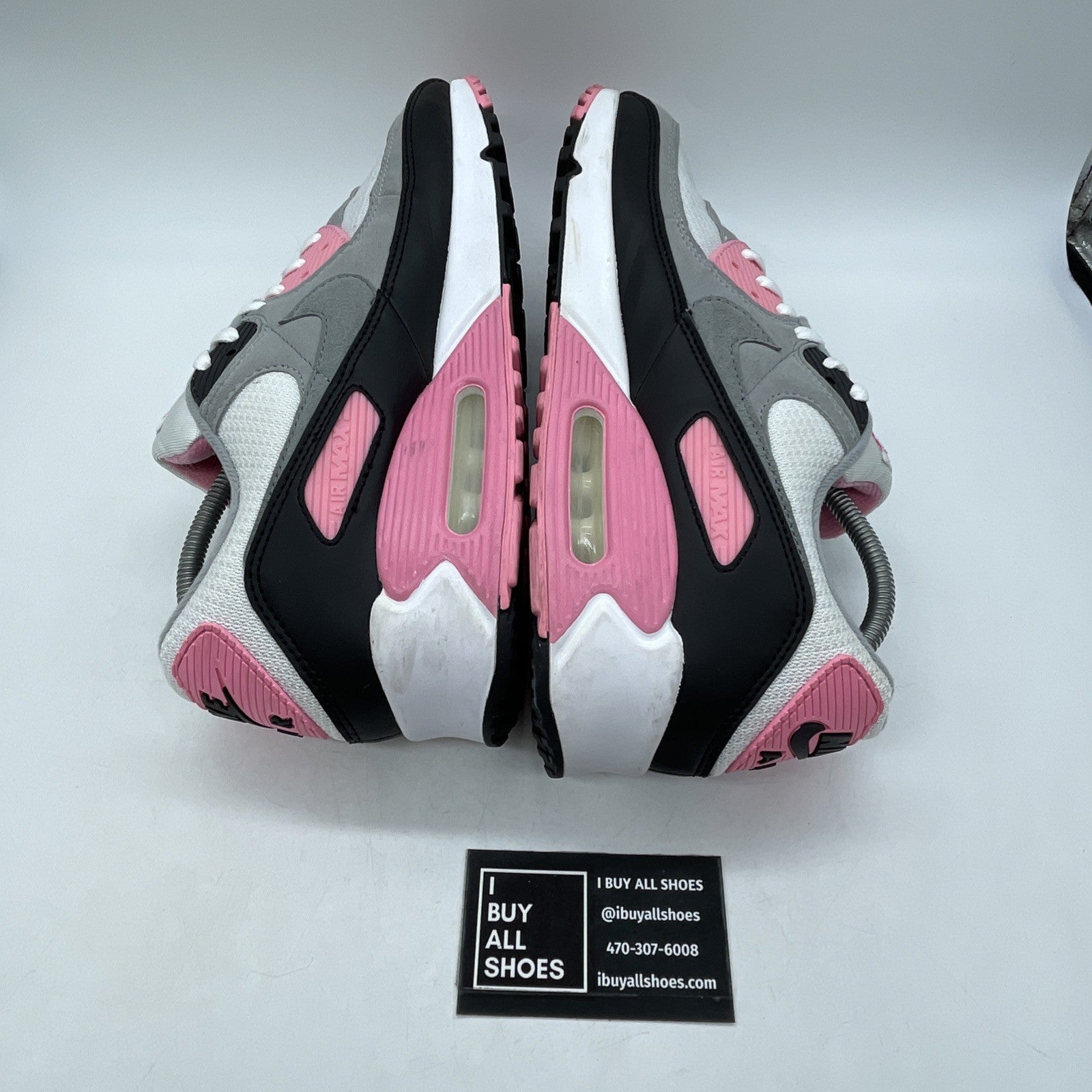 Size 12 - Nike Air Max 90 Rose Pink Grey White Suede Leather (CD0881-101)