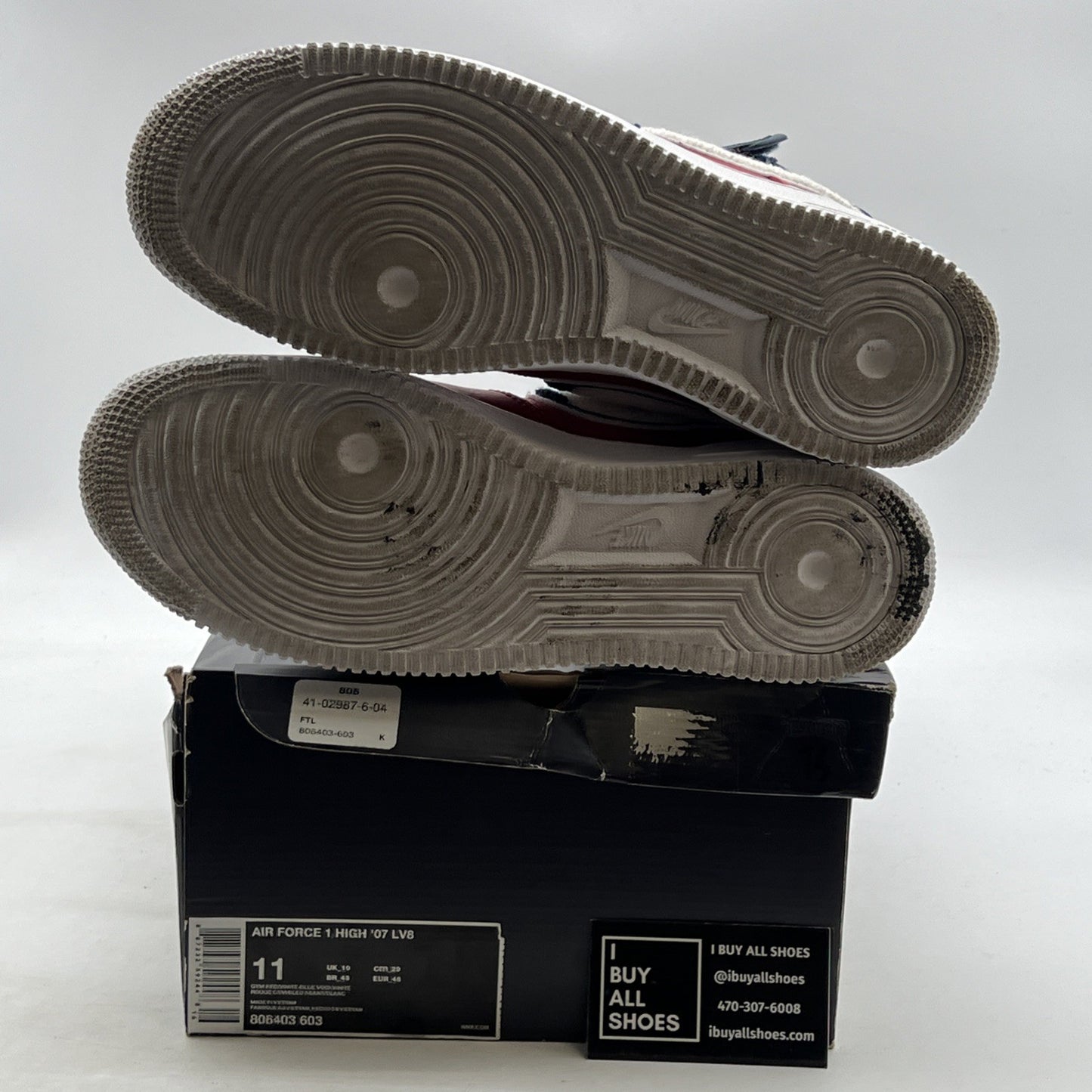 Size 11 - Nike Air Force 1 '07 LV8 High Red (806403-603)