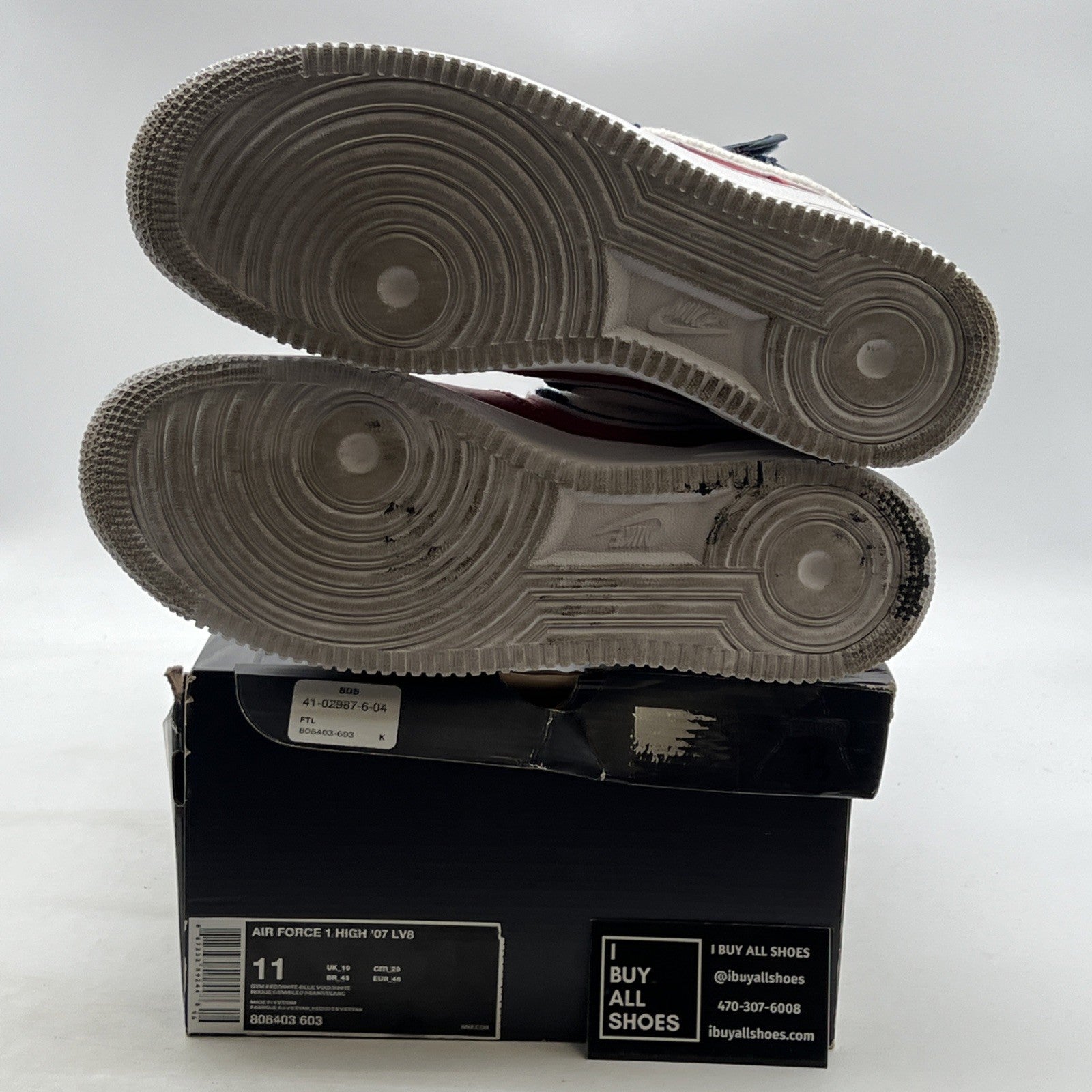 Size 11 - Nike Air Force 1 '07 LV8 High Red (806403-603)