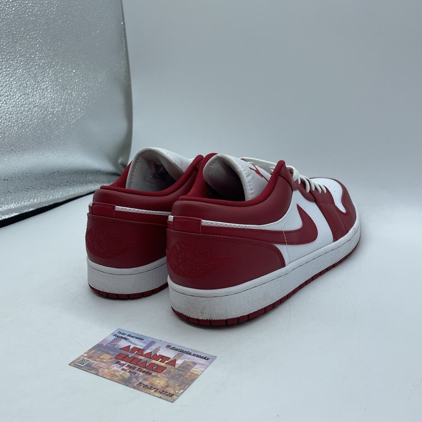 Size 9.5 - Air Jordan 1 Low Gym Red White Leather (553558-611)