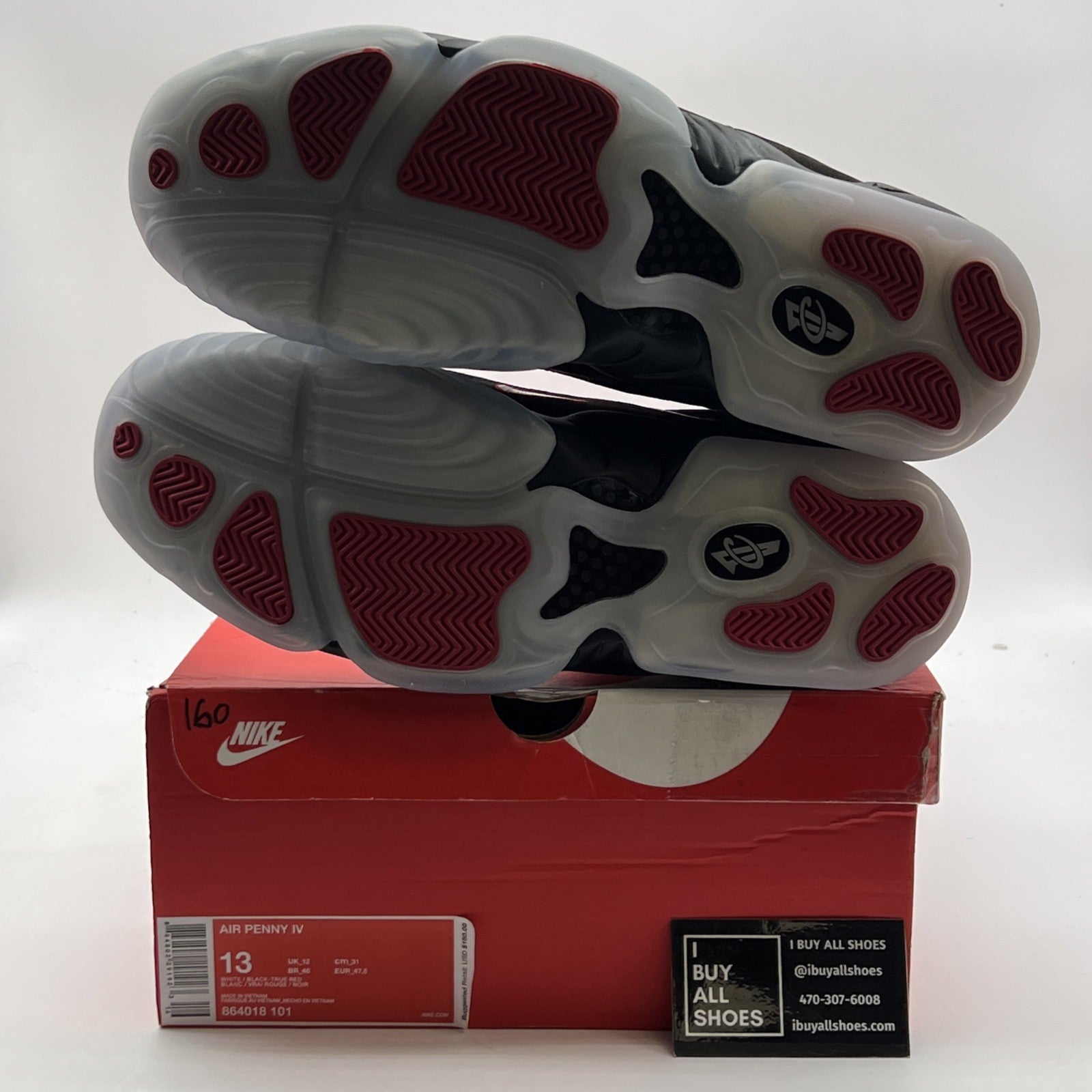 Size 13 - Nike Air Penny 4 True Red (864018-101)
