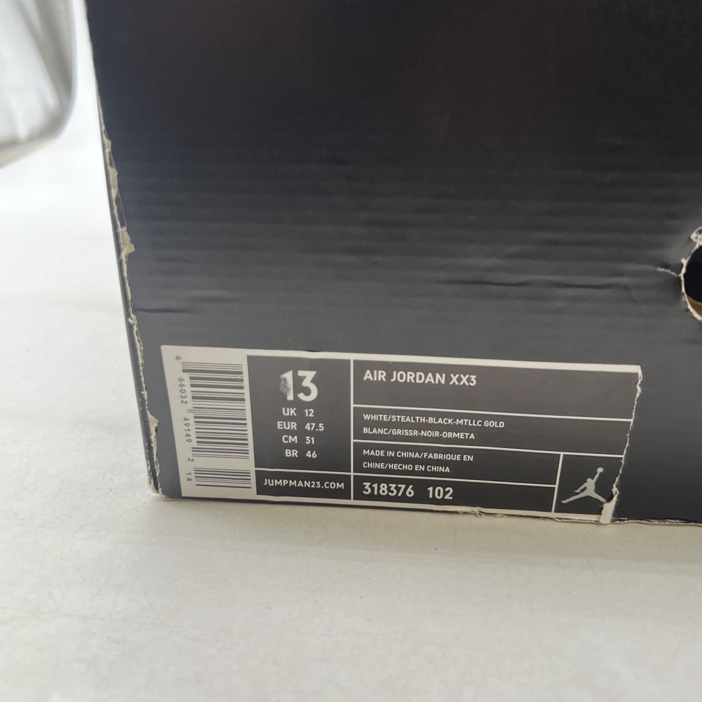 Size 13 - Air Jordan 23 OG White Stealth (318376-102)