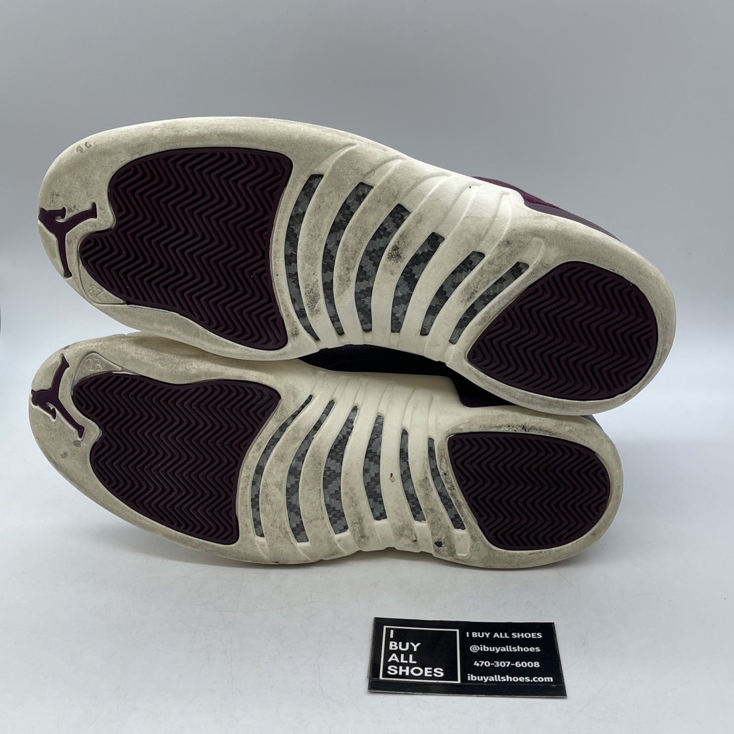 Size 12 - Air Jordan 12 Retro Bordeaux GB White Leather Suede (130690-617)