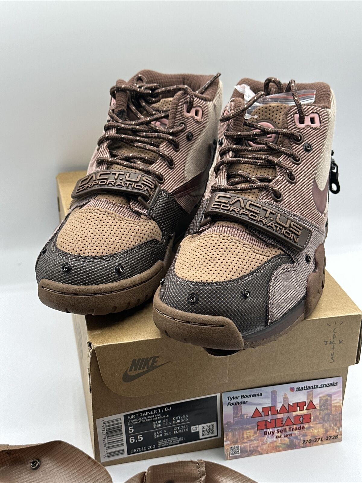 Size 5 - Nike Air Trainer 1 SP x Travis Scott Wheat