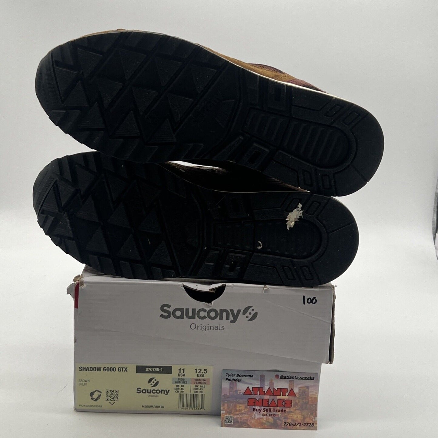 Size 11 - Saucony Originals Shadow 6000 GTX GORE-TEX Brown Sneakers (S70786-1)