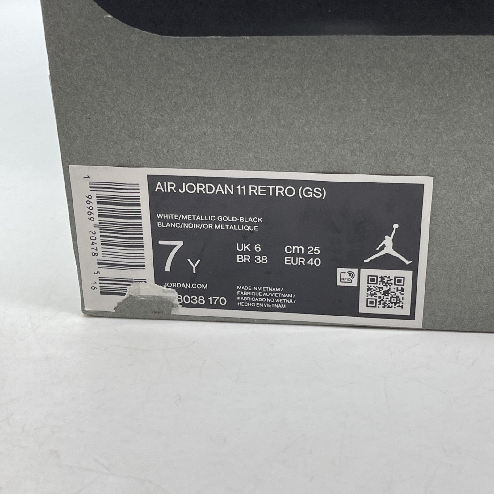 Size 7Y - Jordan 11 Retro Mid Gratitude / Defining Moments Black (378038-170)