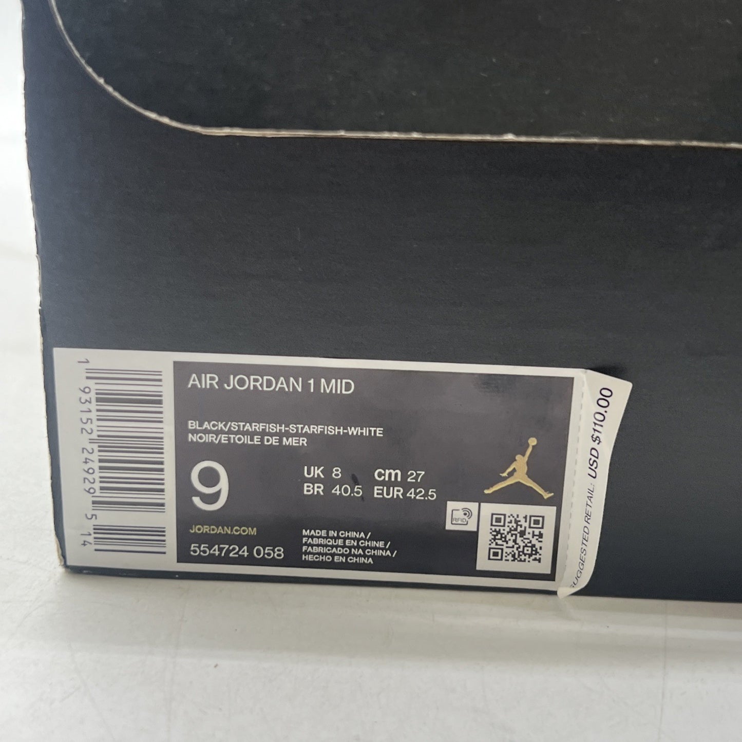 Size 9 - Air Jordan 1 Mid Shattered Backboard (554724-058)