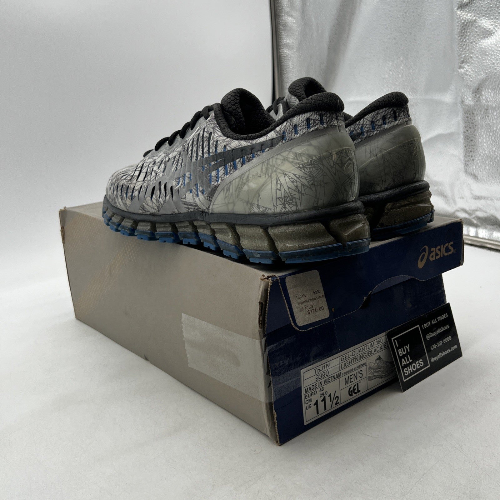 Size 11.5 - ASICS GEL-Quantum 360 Low Gray (T5J1N-9390)