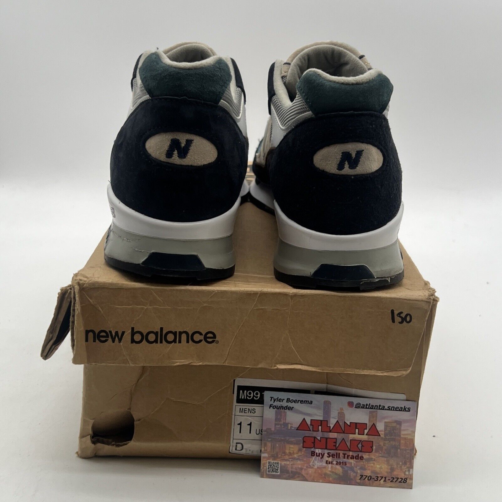 Size 11 - New Balance 991.5 Made in England Beige/Brown/Navy (M9915SP)